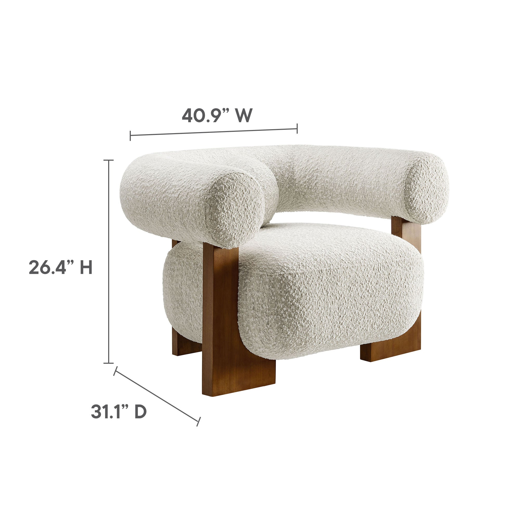 Jace Boucle Accent Chair by Modway - Best Buy Furniture