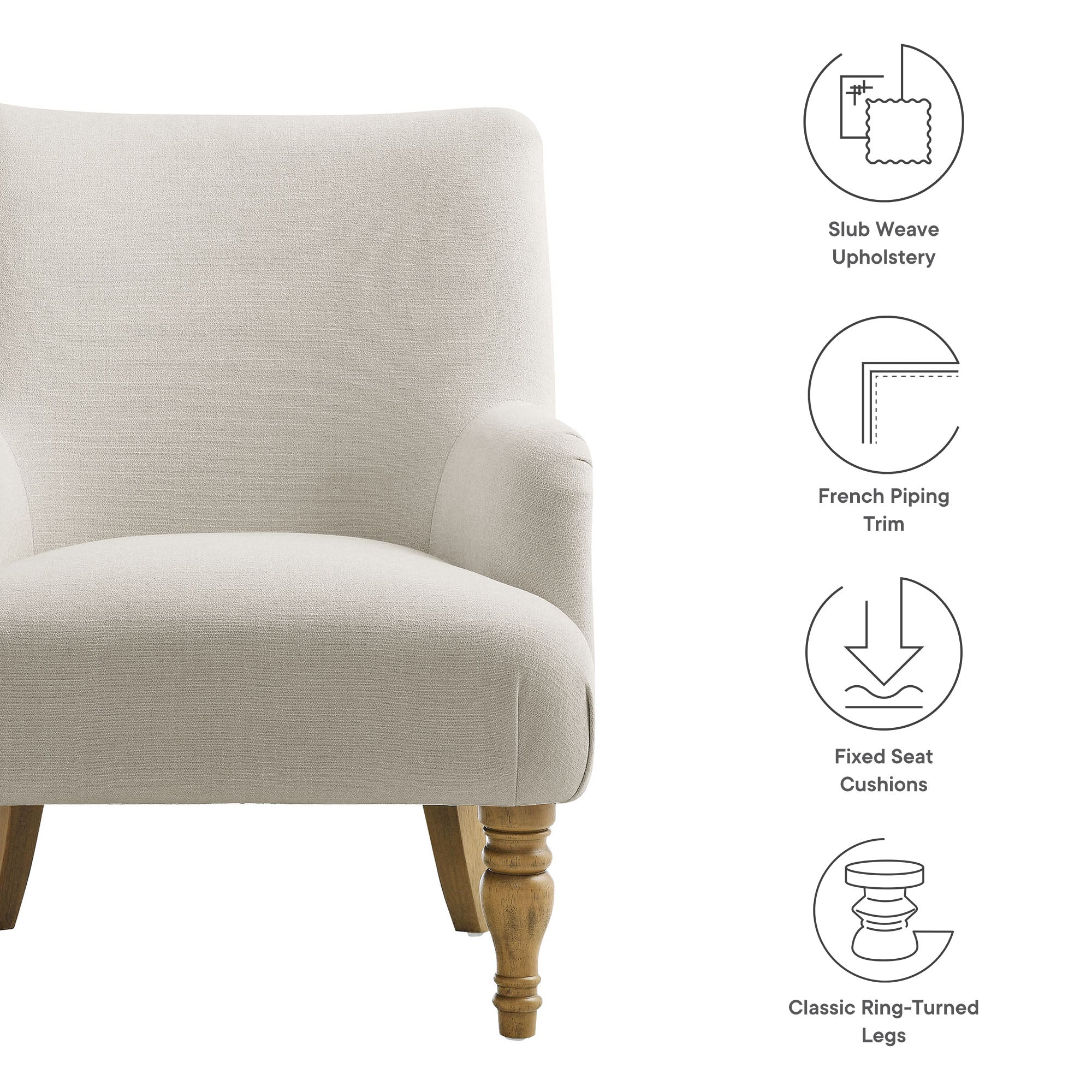 Ellington Fabric Upholstered Accent Armchair by Modway - Best Buy Furniture