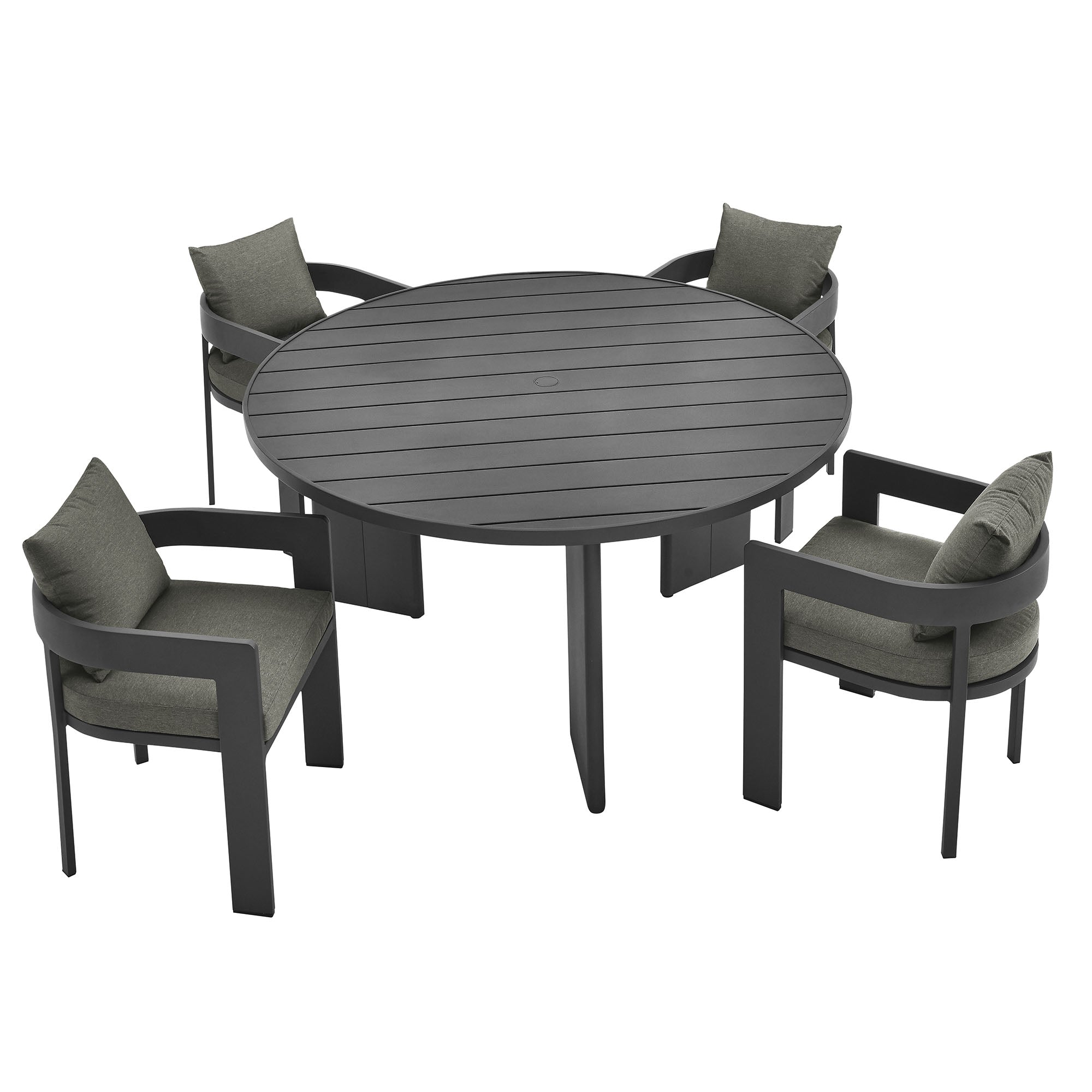 Tahoe 5-Piece Outdoor Patio Aluminum Dining Set by Modway - Best Buy Furniture