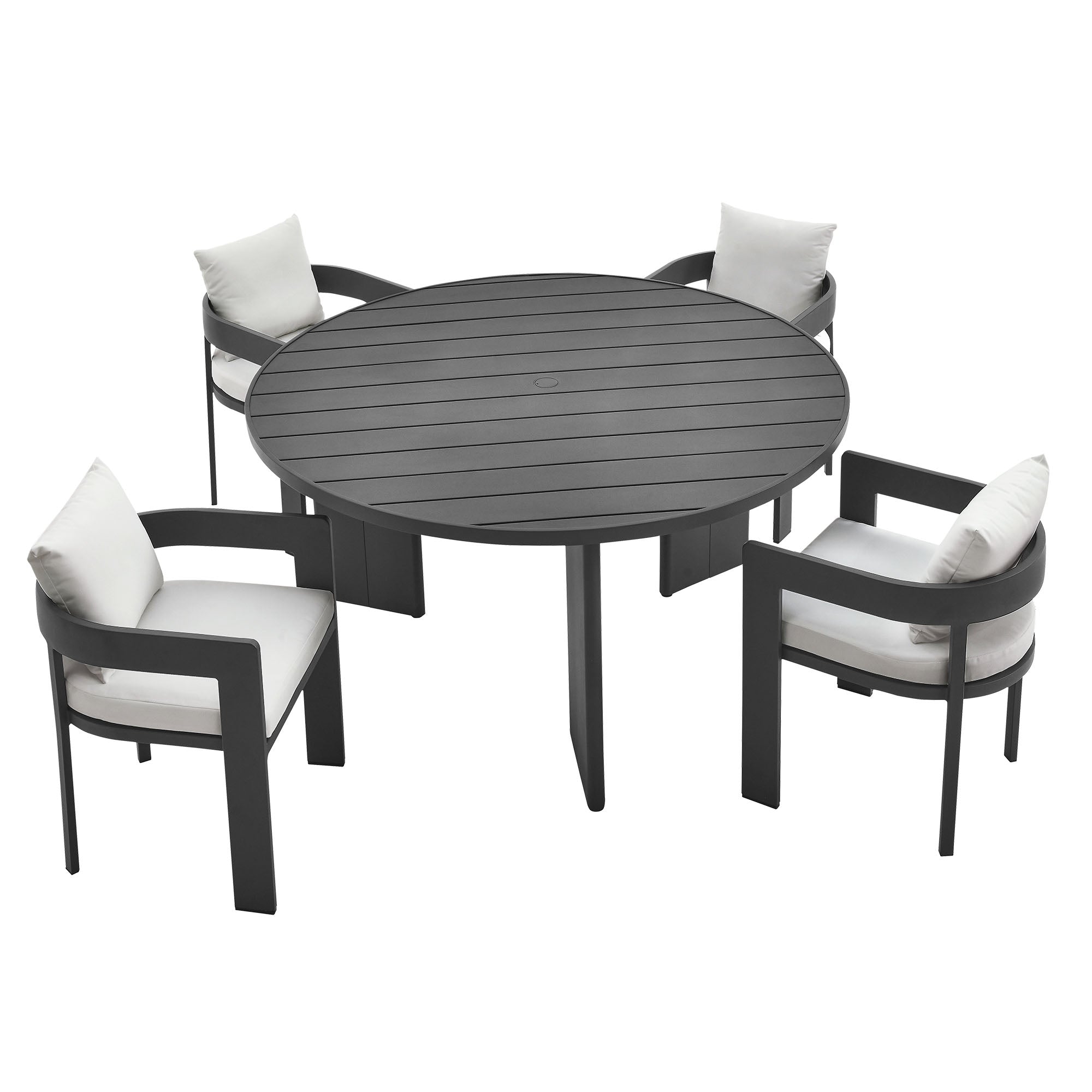 Tahoe 5-Piece Outdoor Patio Aluminum Dining Set by Modway - Best Buy Furniture