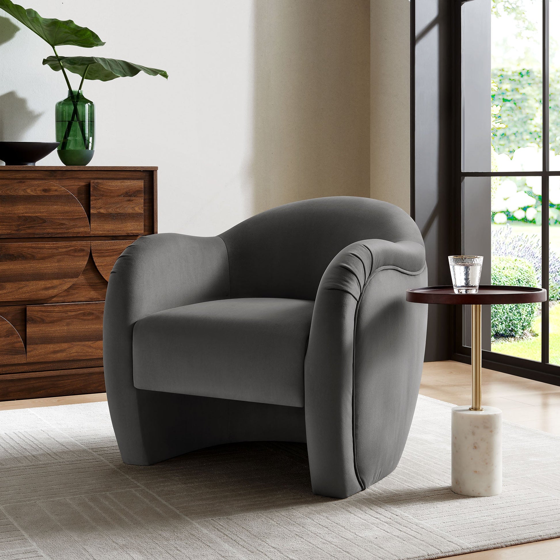 Compose Performance Velvet Accent Chair - Best Buy Furniture