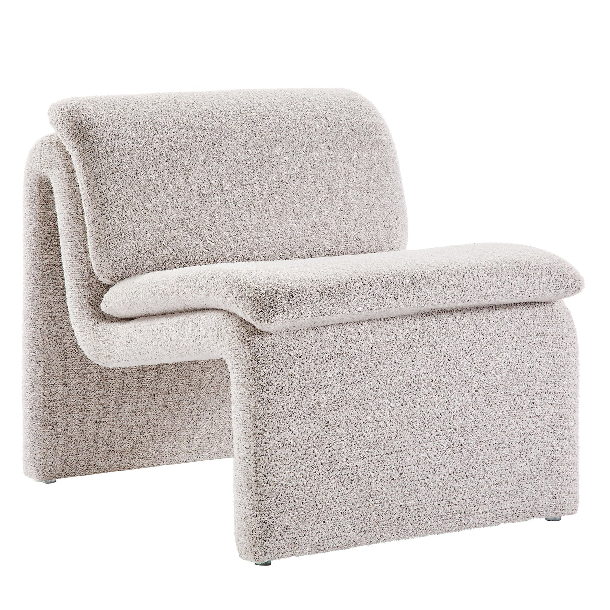 Dune Boucle Upholstered Armless Accent Chair - Best Buy Furniture