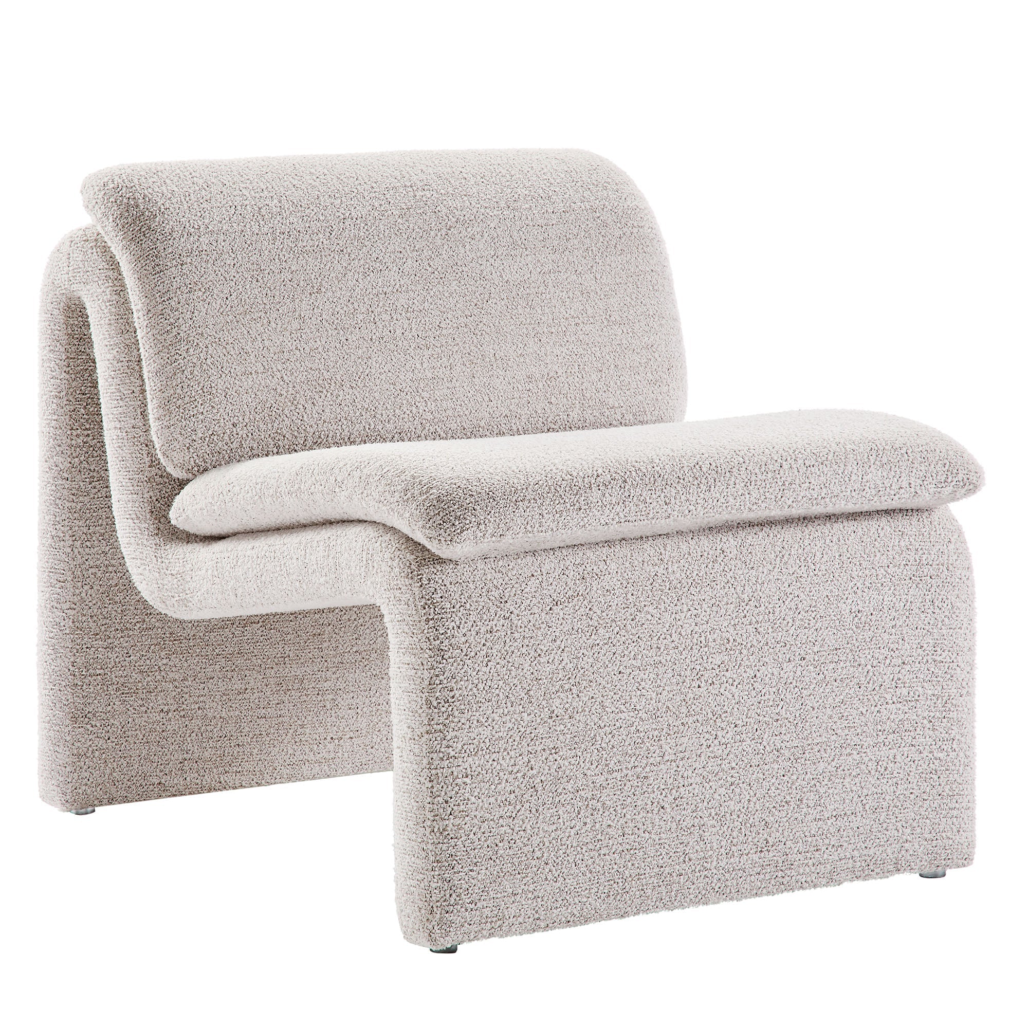 Dune Boucle Upholstered Armless Accent Chair - Best Buy Furniture