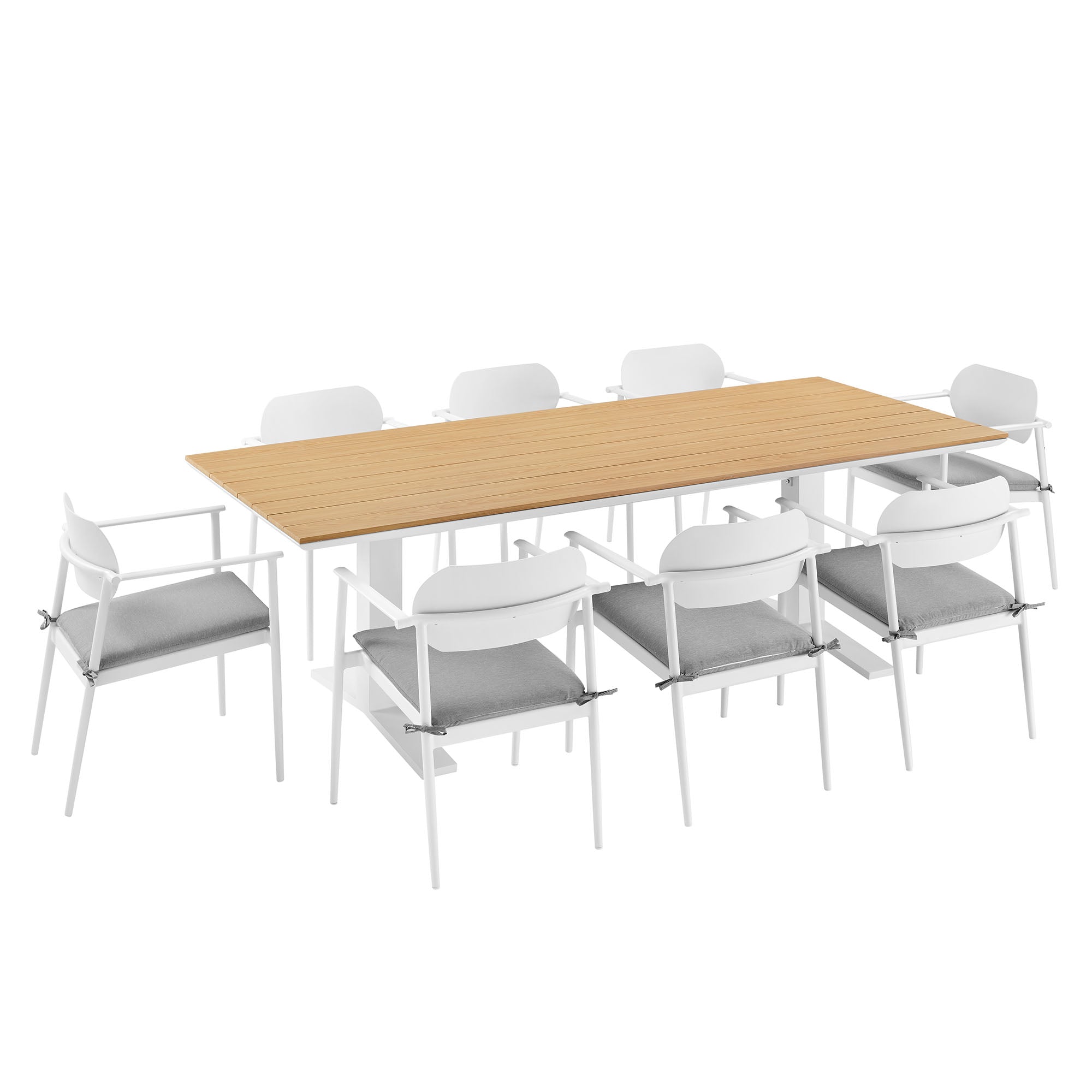 Aeris 9-Piece Outdoor Patio Aluminum Dining Set by Modway - Best Buy Furniture