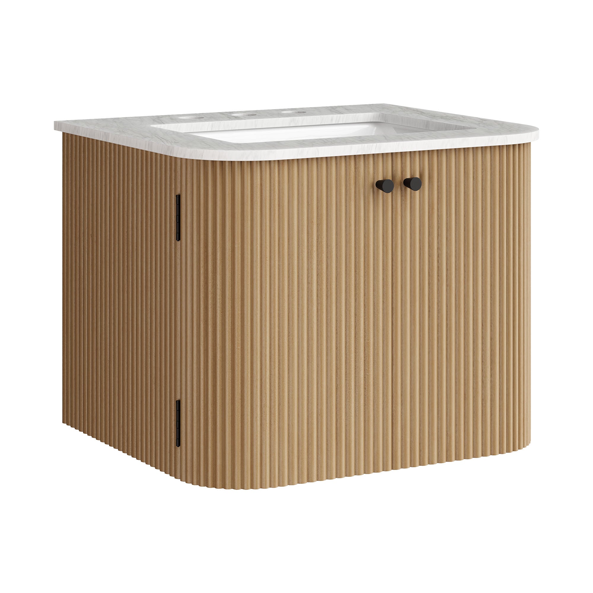 Zia 24" Wall-Mount Bathroom Vanity with Marble Sink by Modway - Best Buy Furniture