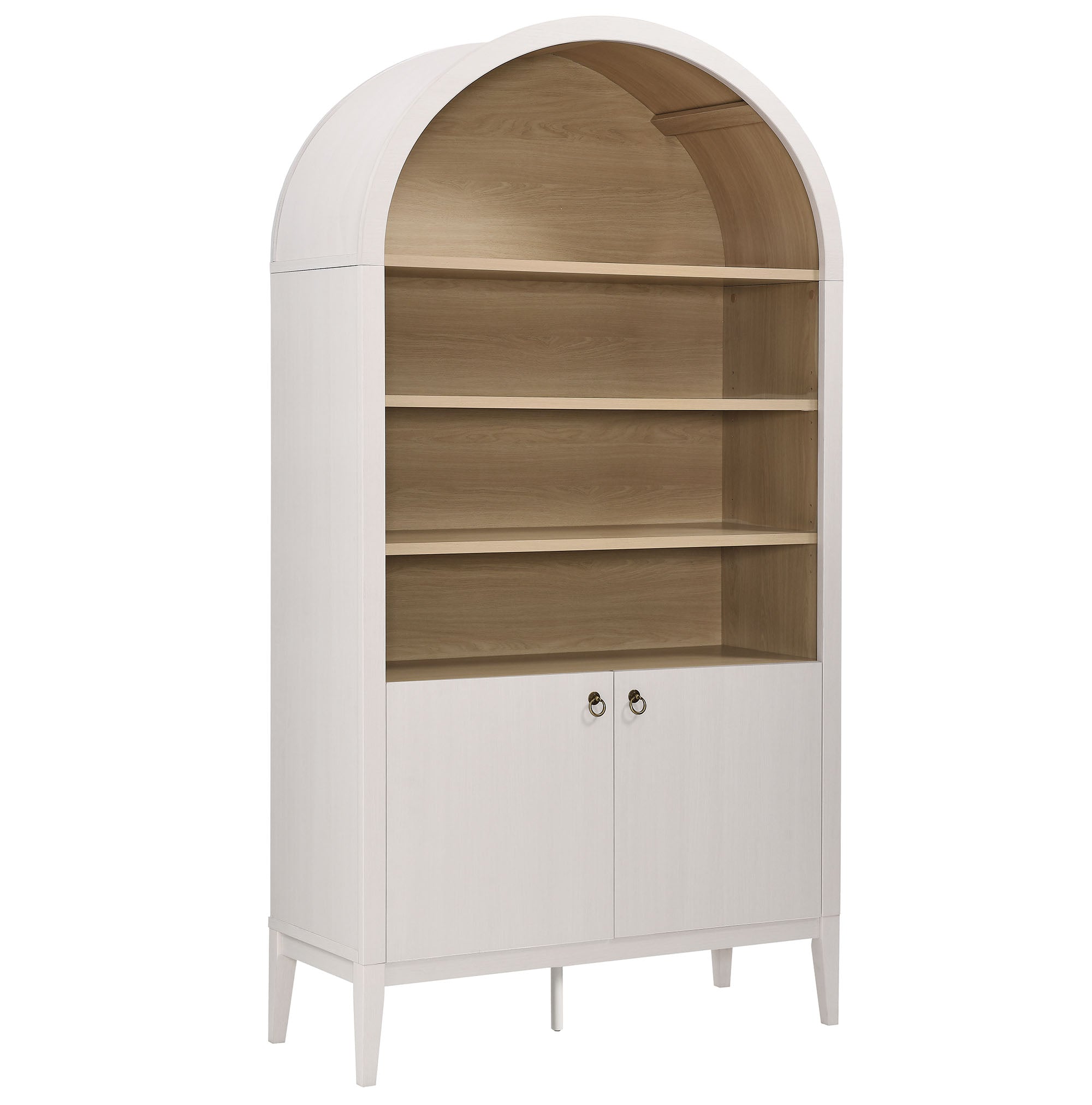 Nolan 74" Tall Arched Storage Display Cabinet Bookshelf - Best Buy Furniture