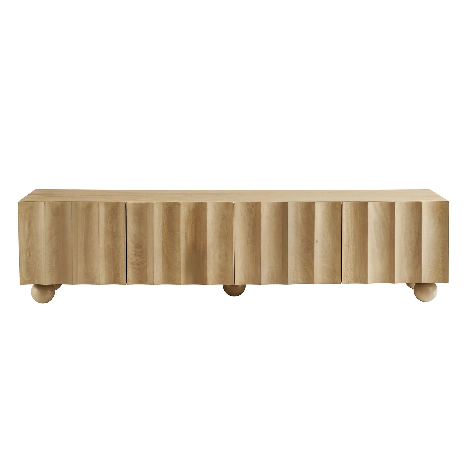 Sorren Scalloped 71" Wood TV Stand - Best Buy Furniture