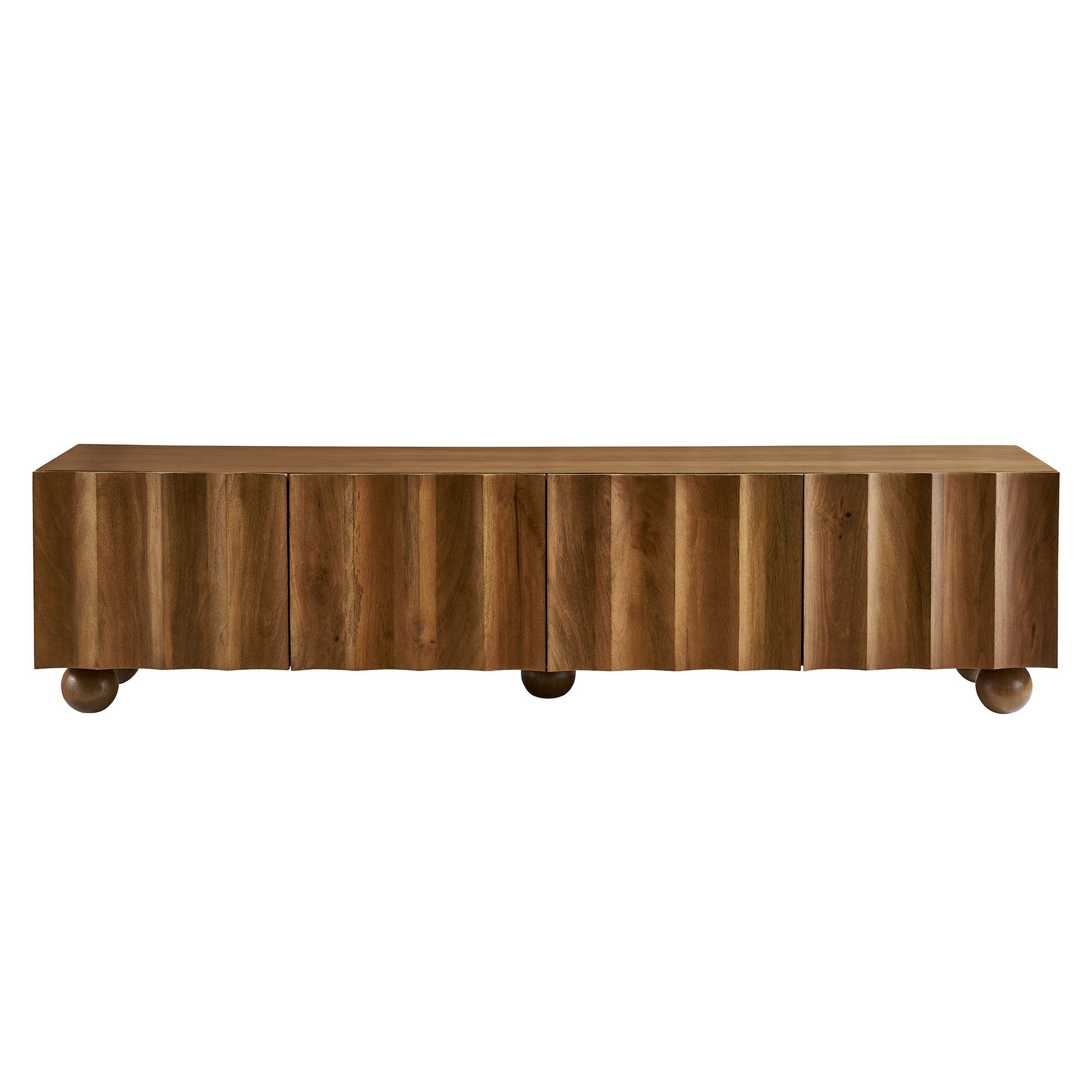 Sorren Scalloped 71" Wood TV Stand - Best Buy Furniture