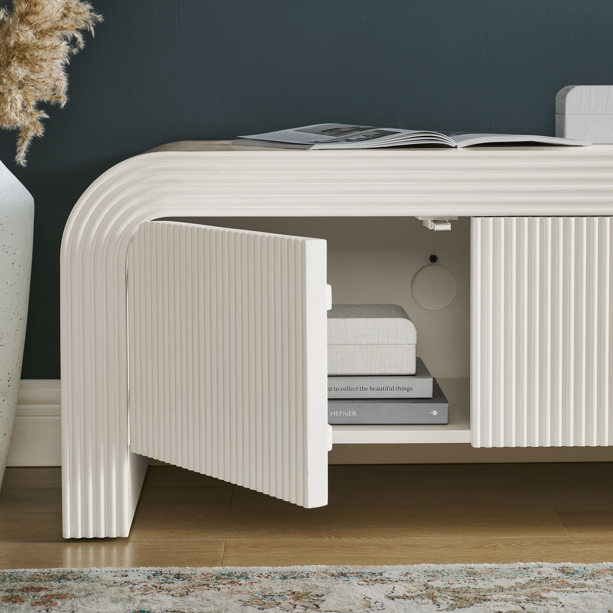 Waterflute 68" Fluted TV Stand - Best Buy Furniture