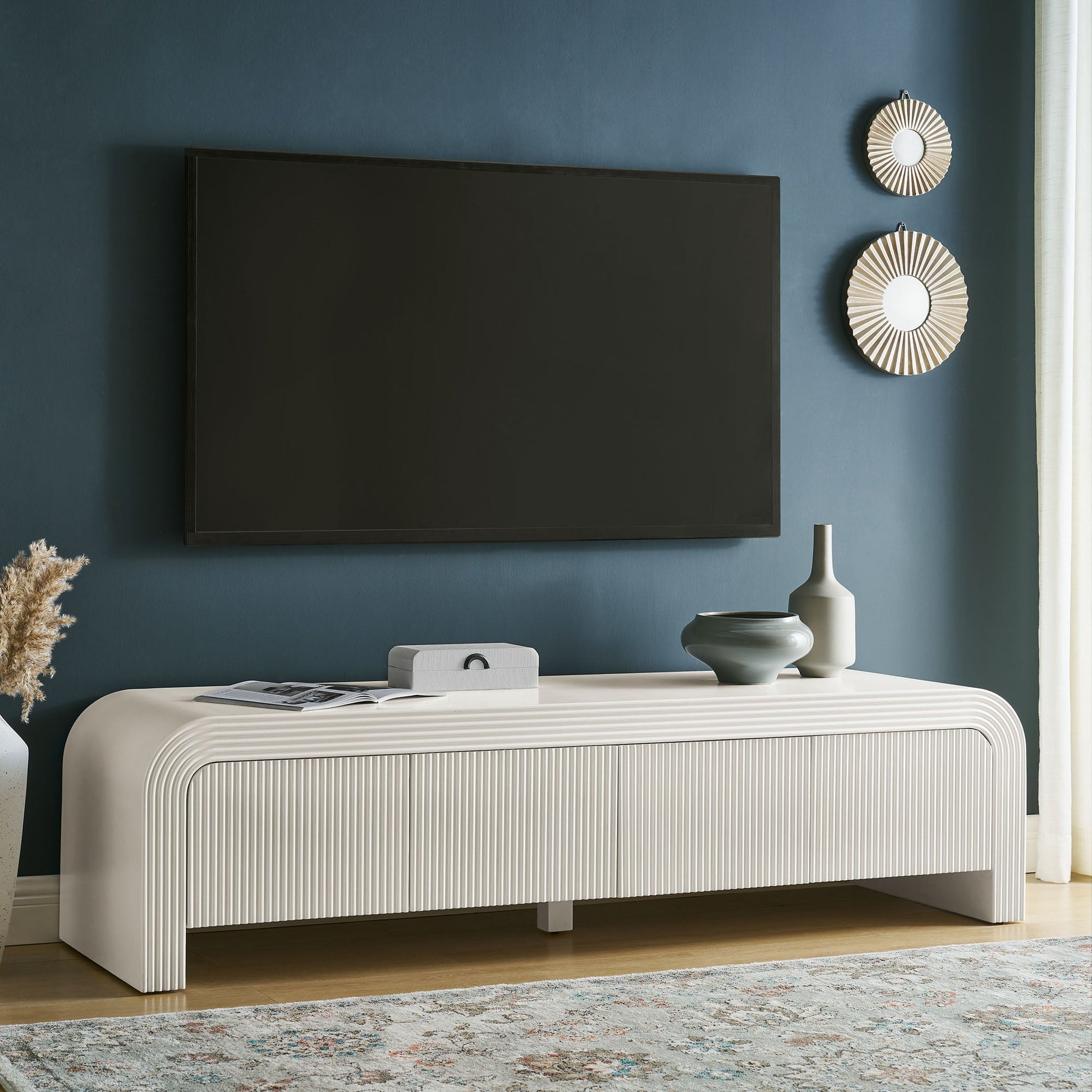 Waterflute 68" Fluted TV Stand - Best Buy Furniture