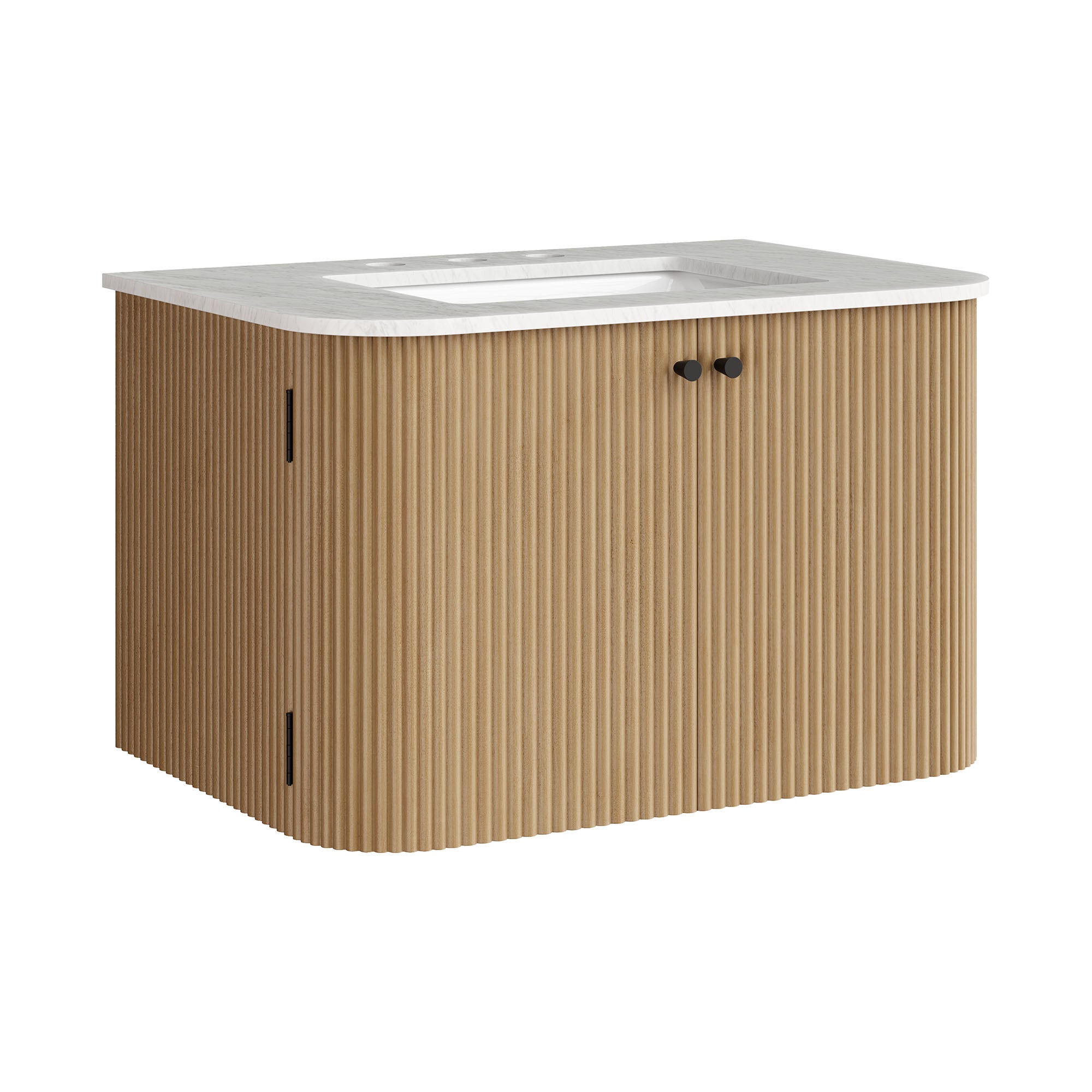 Zia 30" Wall-Mount Bathroom Vanity with Marble Sink by Modway - Best Buy Furniture