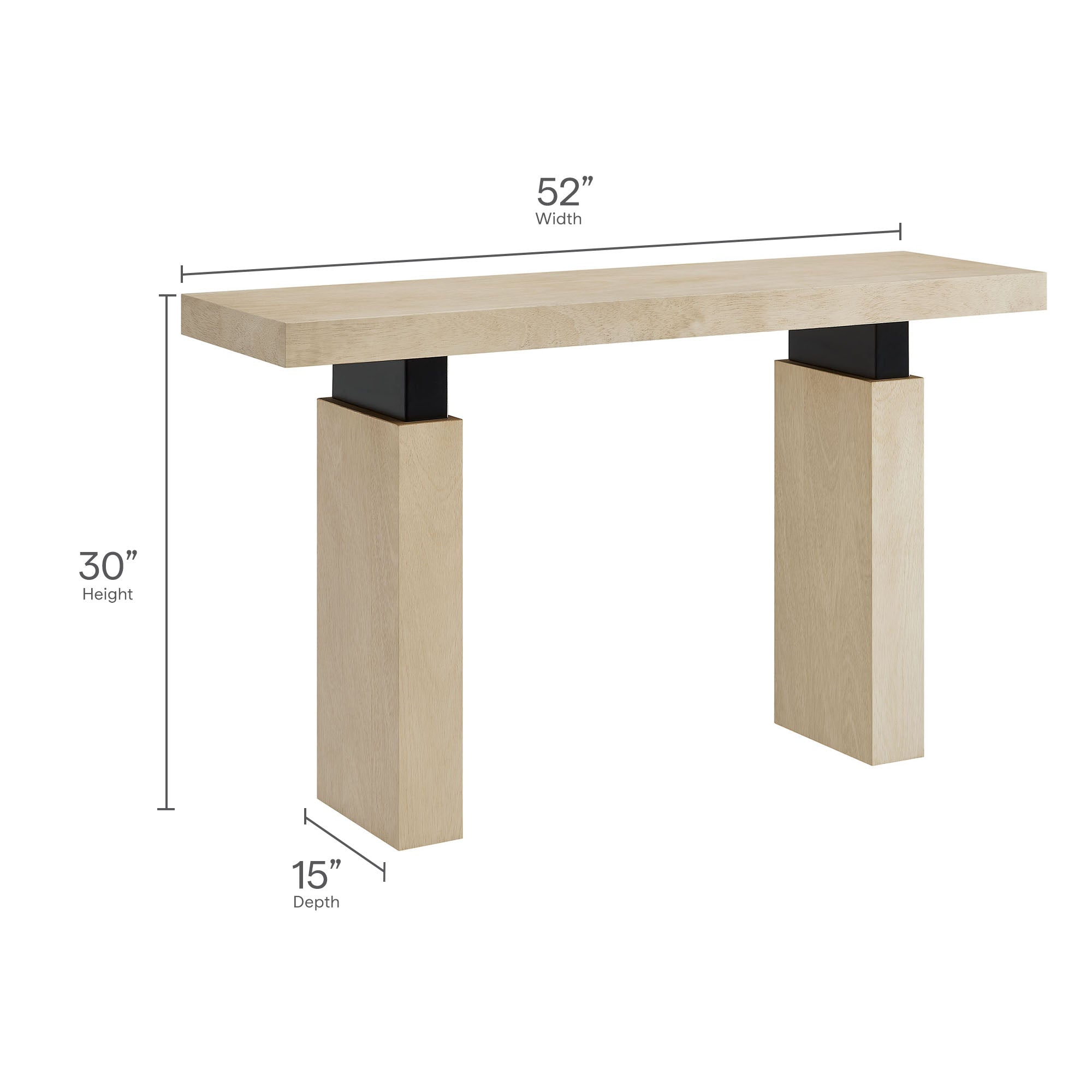 Piston 52" Rectangular Wood Console Table by Modway - Best Buy Furniture