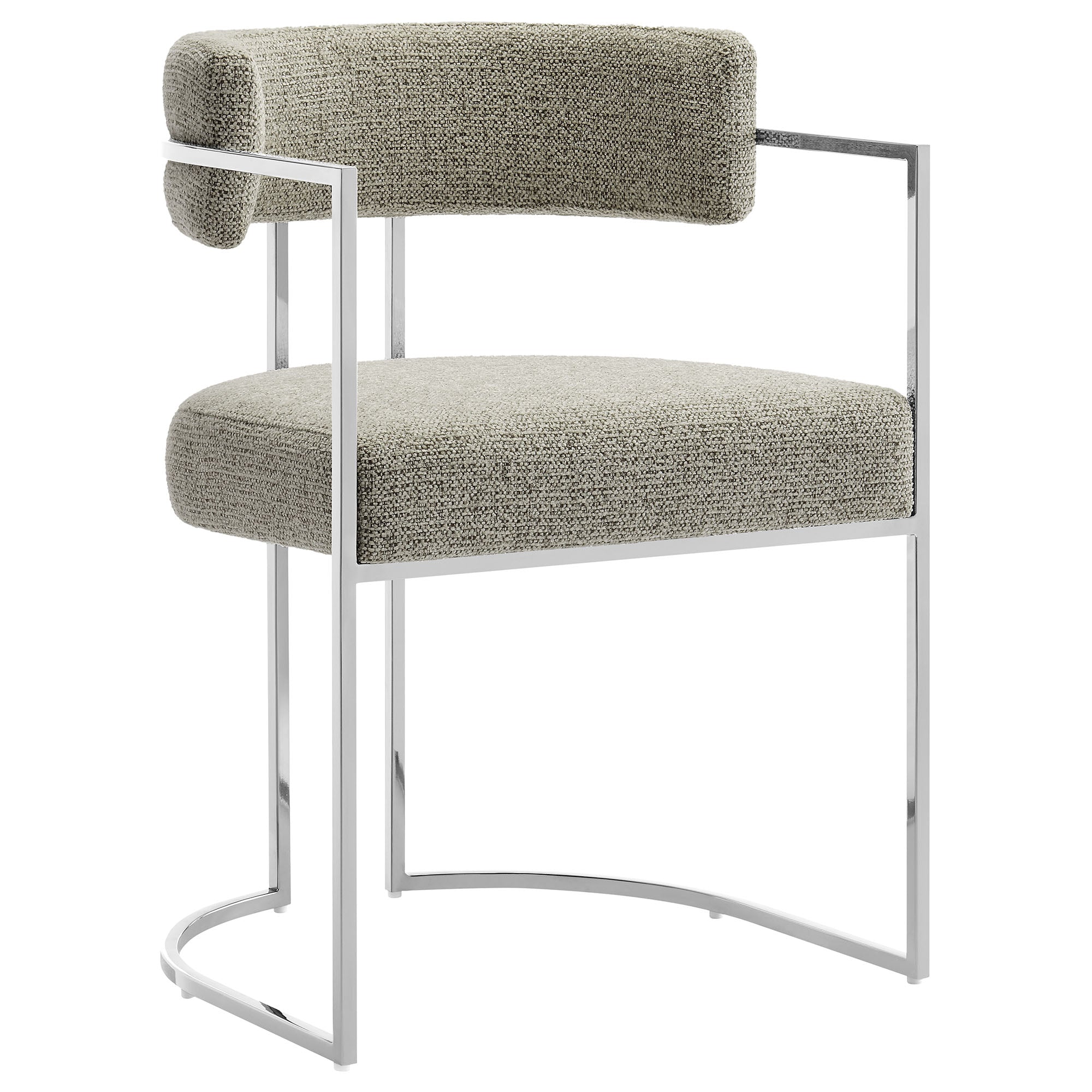 Huron Curved Back Fabric and Metal Dining Accent Chair by Modway - Best Buy Furniture