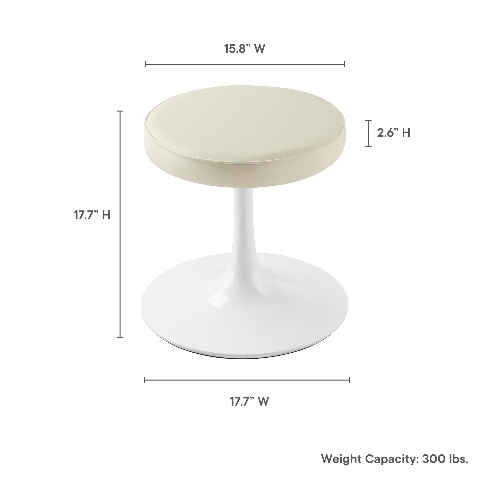 Lippa Vegan Leather Round Stool by Modway - Best Buy Furniture