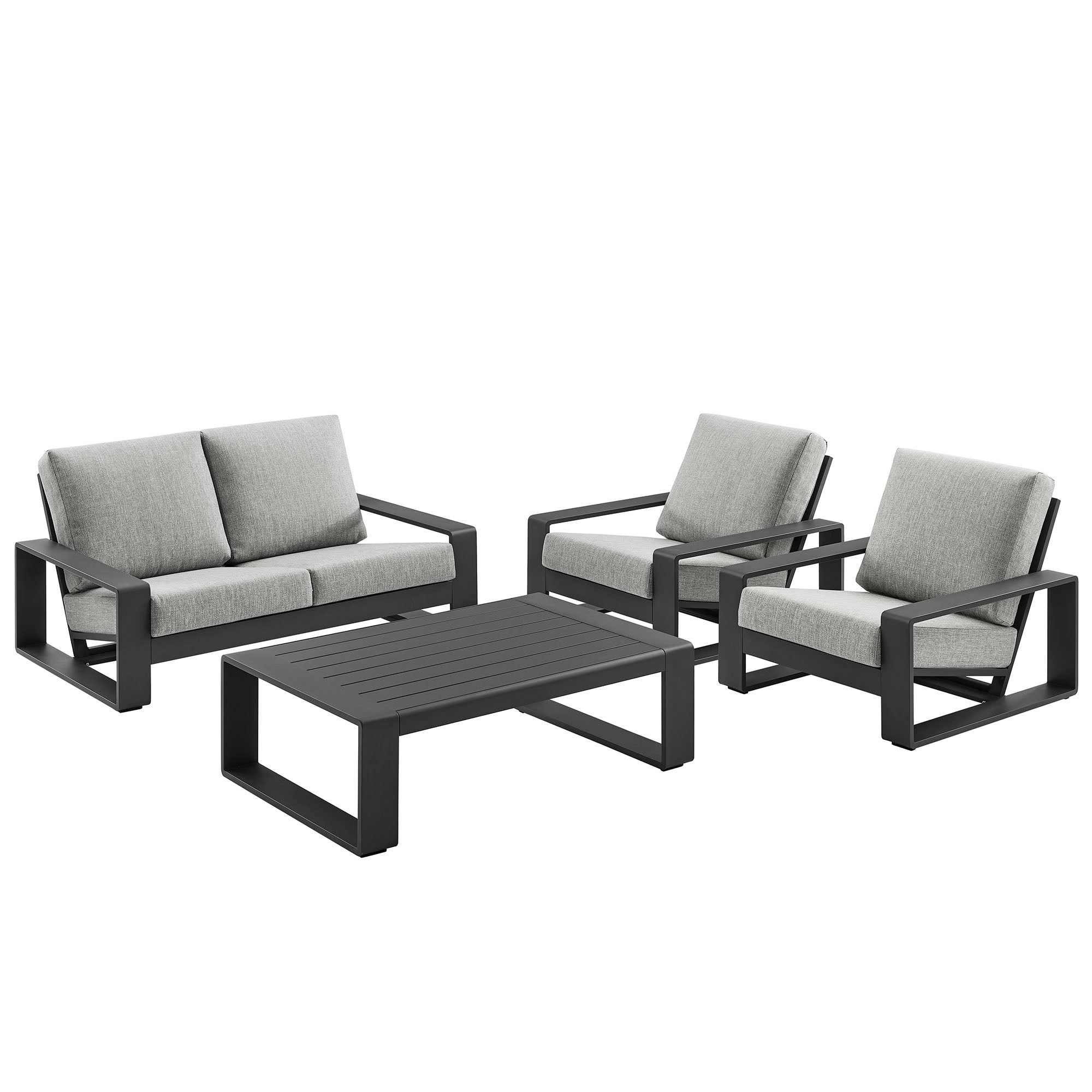 Lirienne 4-Piece Outdoor Patio Aluminum Furniture Set by Modway - Best Buy Furniture