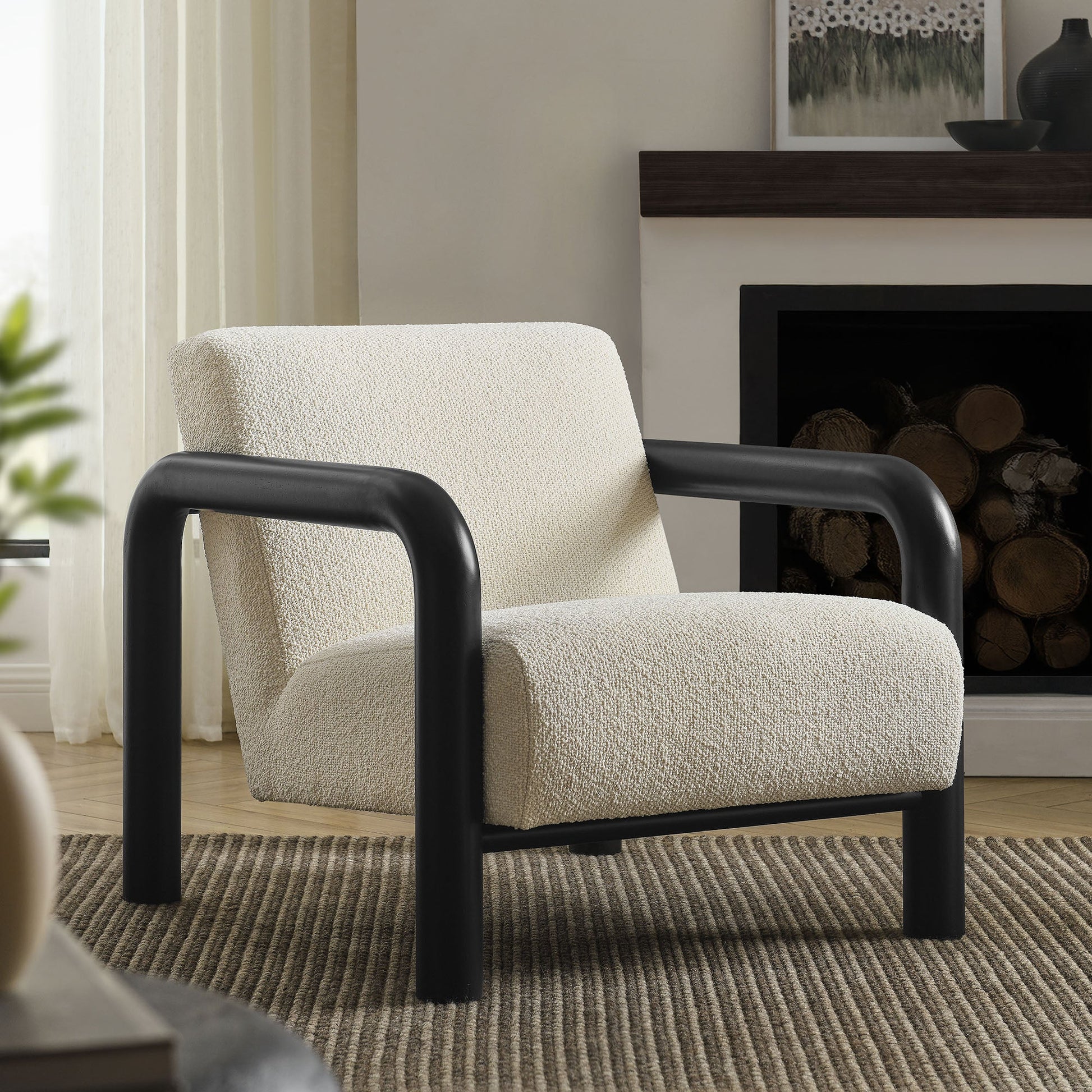 Sereno Boucle Accent Chair - Best Buy Furniture