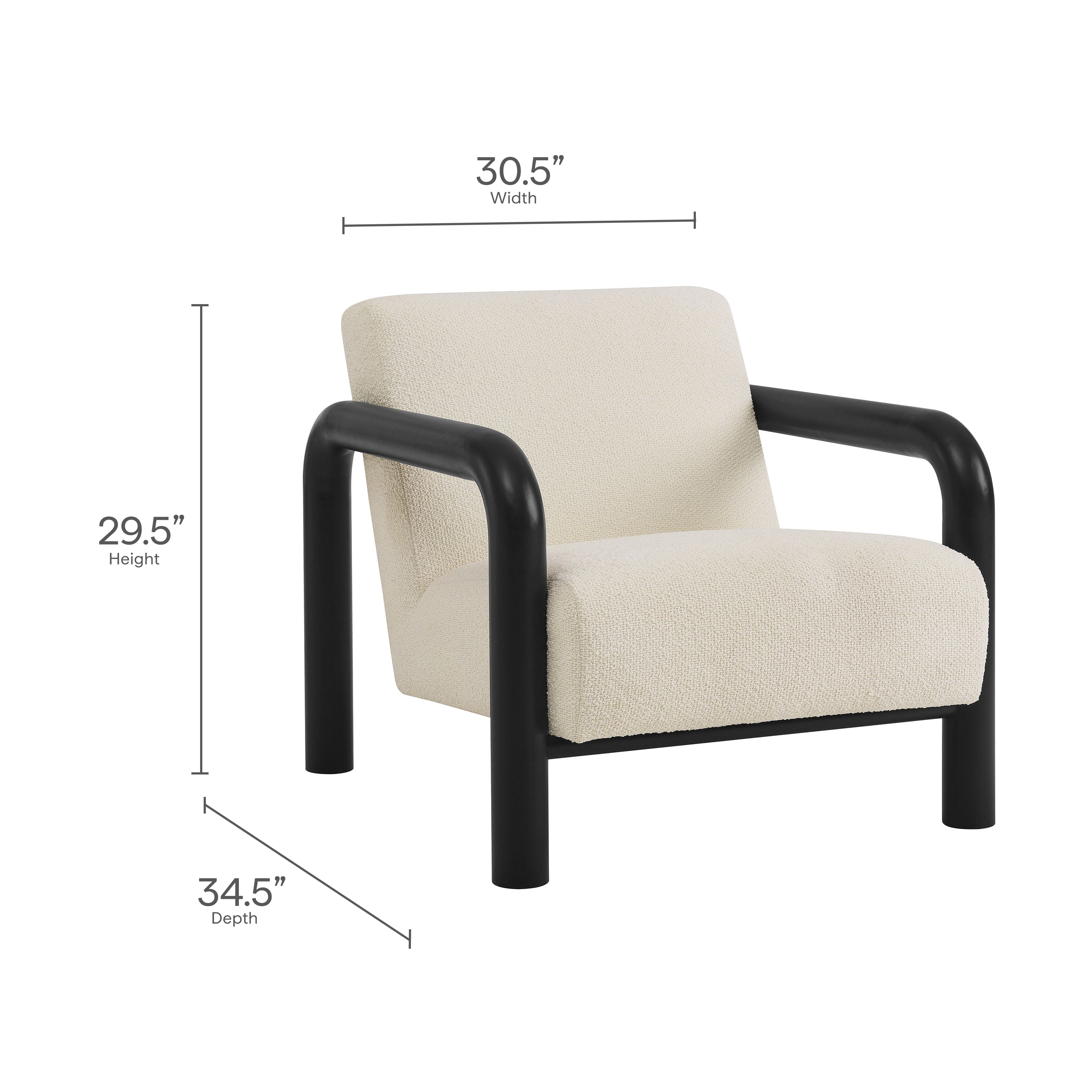 Sereno Boucle Accent Chair - Best Buy Furniture