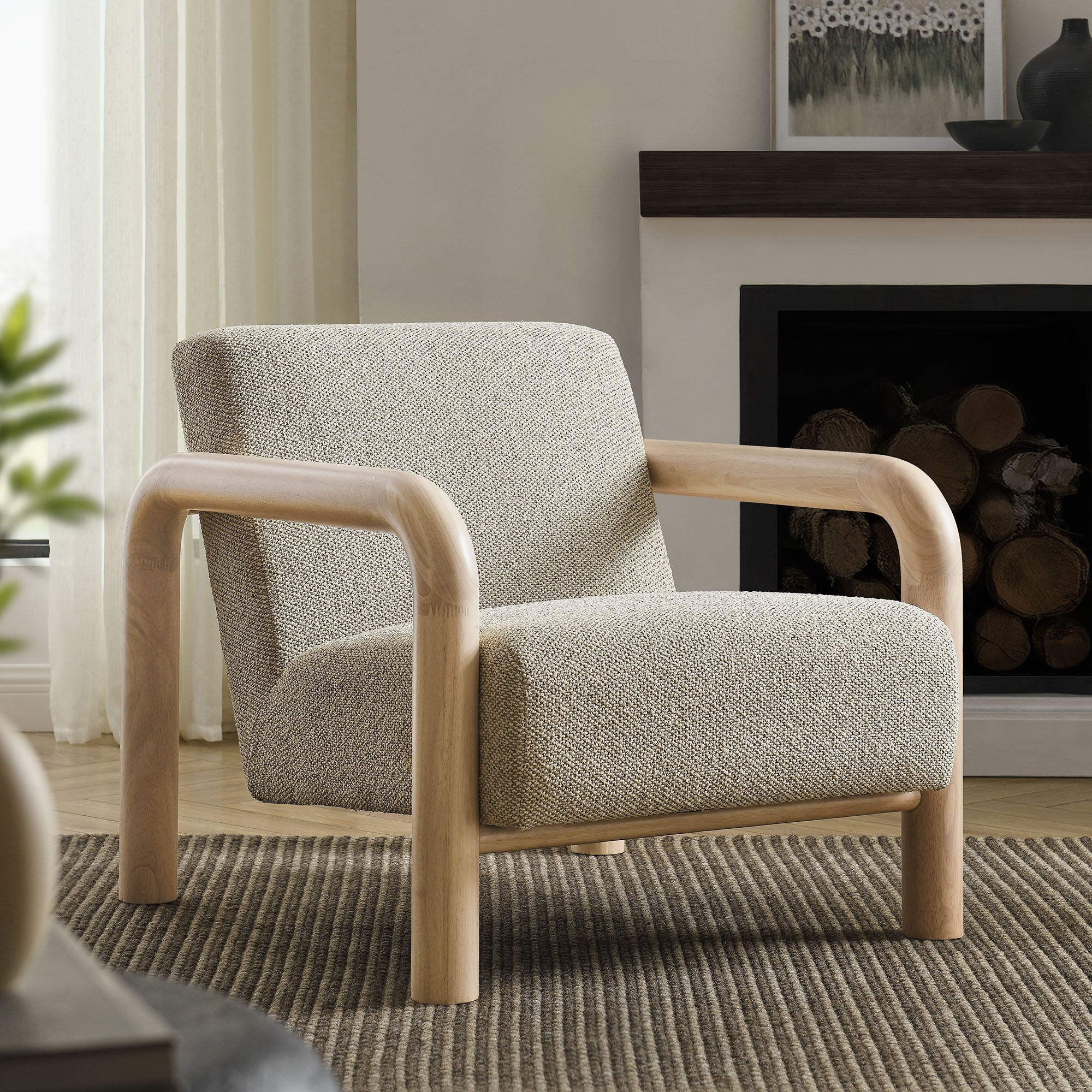 Sereno Boucle Accent Chair - Best Buy Furniture
