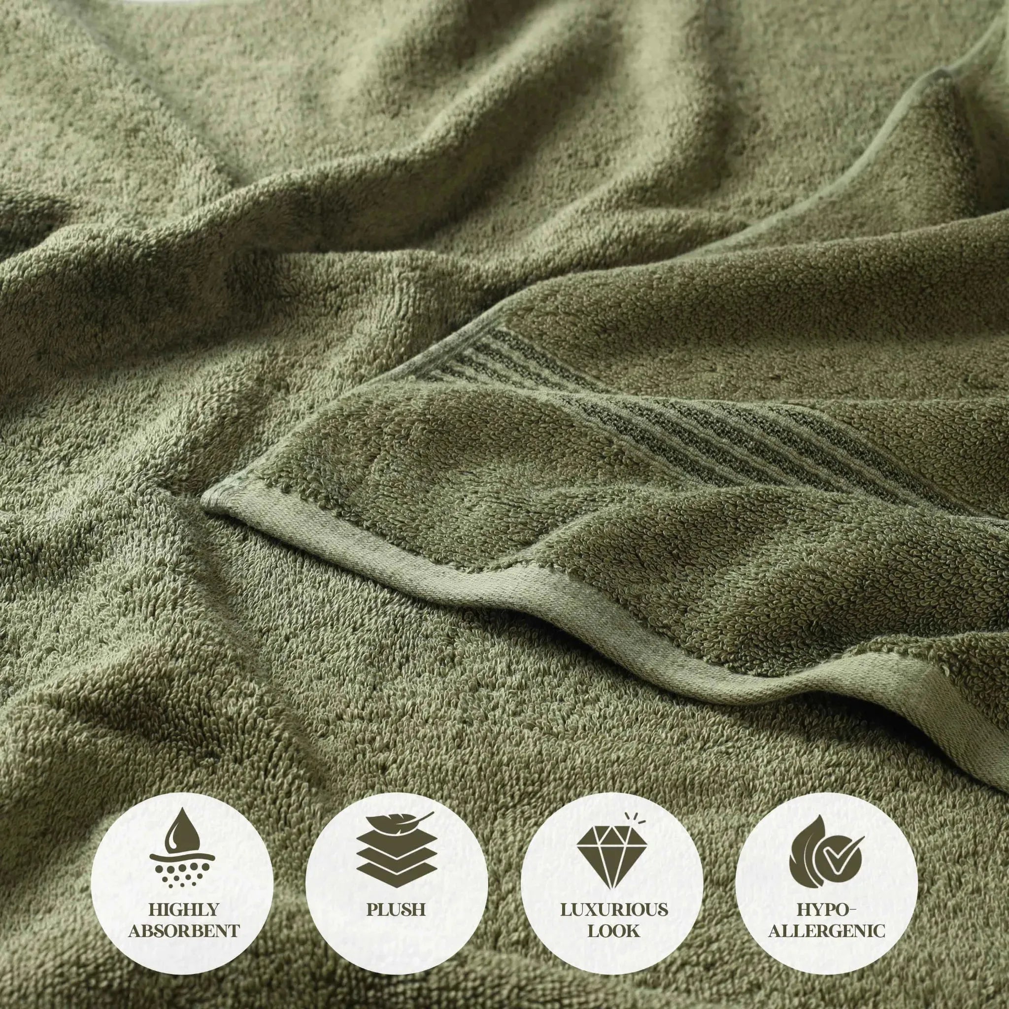 Heritage Egyptian Cotton Plush Heavyweight 8 Piece Towel Set