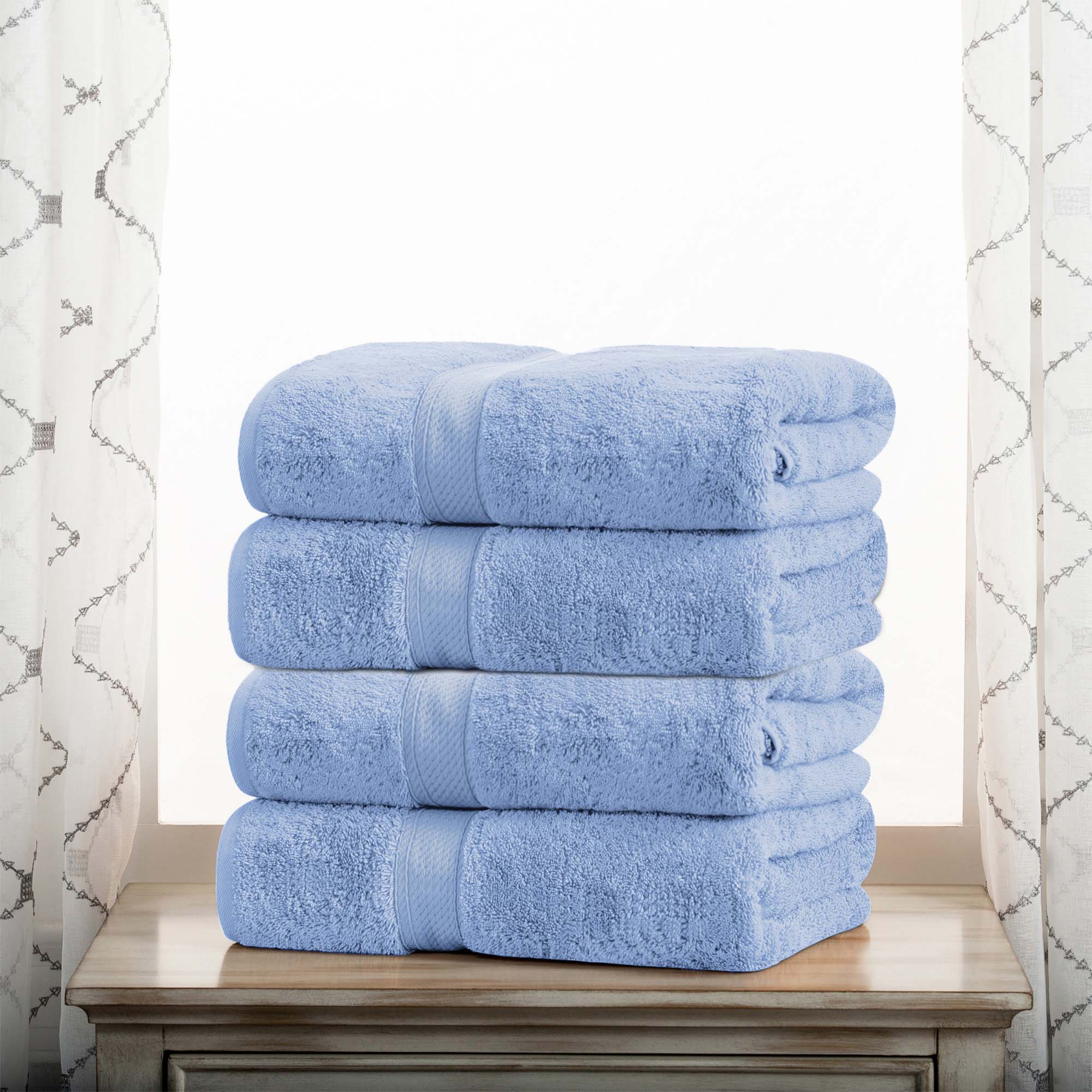 Egyptian Cotton Plush Heavyweight Bath Towel Set of 4