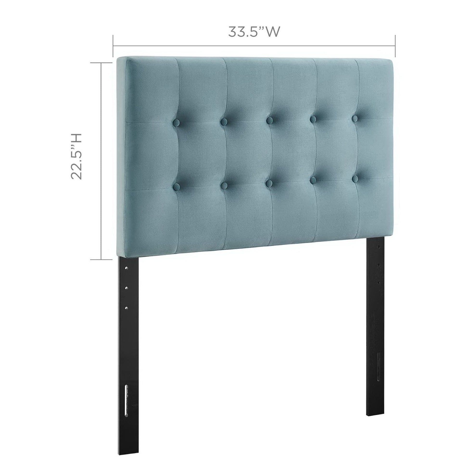 Emily Biscuit Tufted Performance Velvet Twin Headboard by Modway - Best Buy Furniture