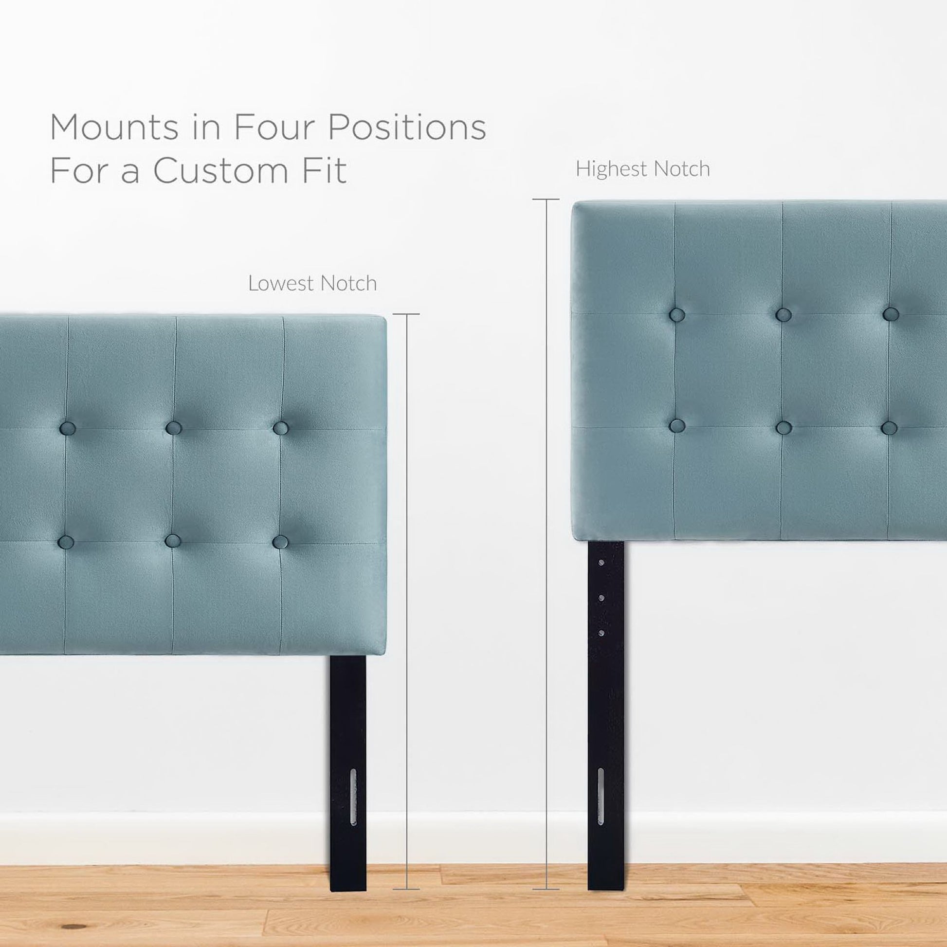 Emily Biscuit Tufted Performance Velvet Twin Headboard by Modway - Best Buy Furniture