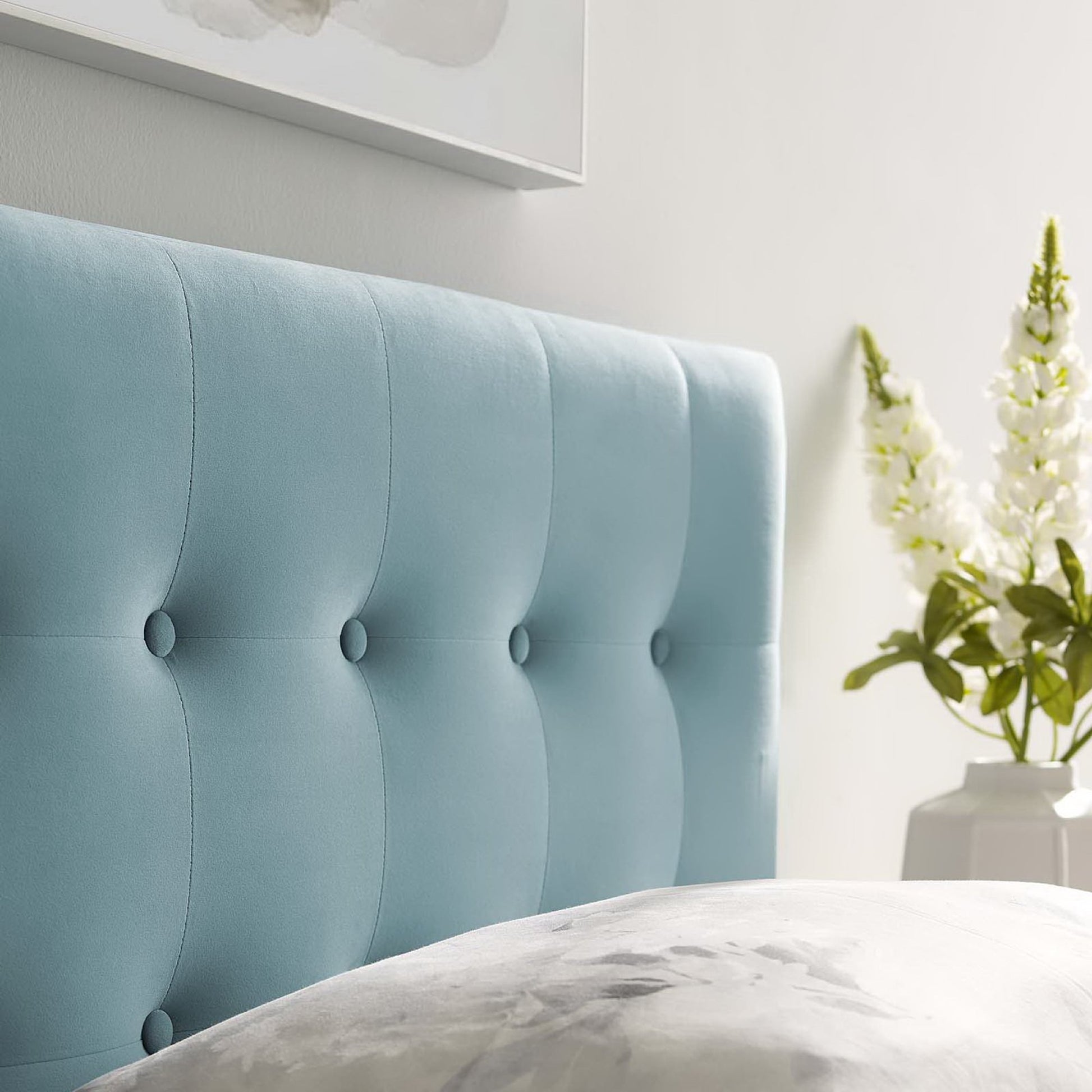 Emily Biscuit Tufted Performance Velvet Twin Headboard by Modway - Best Buy Furniture