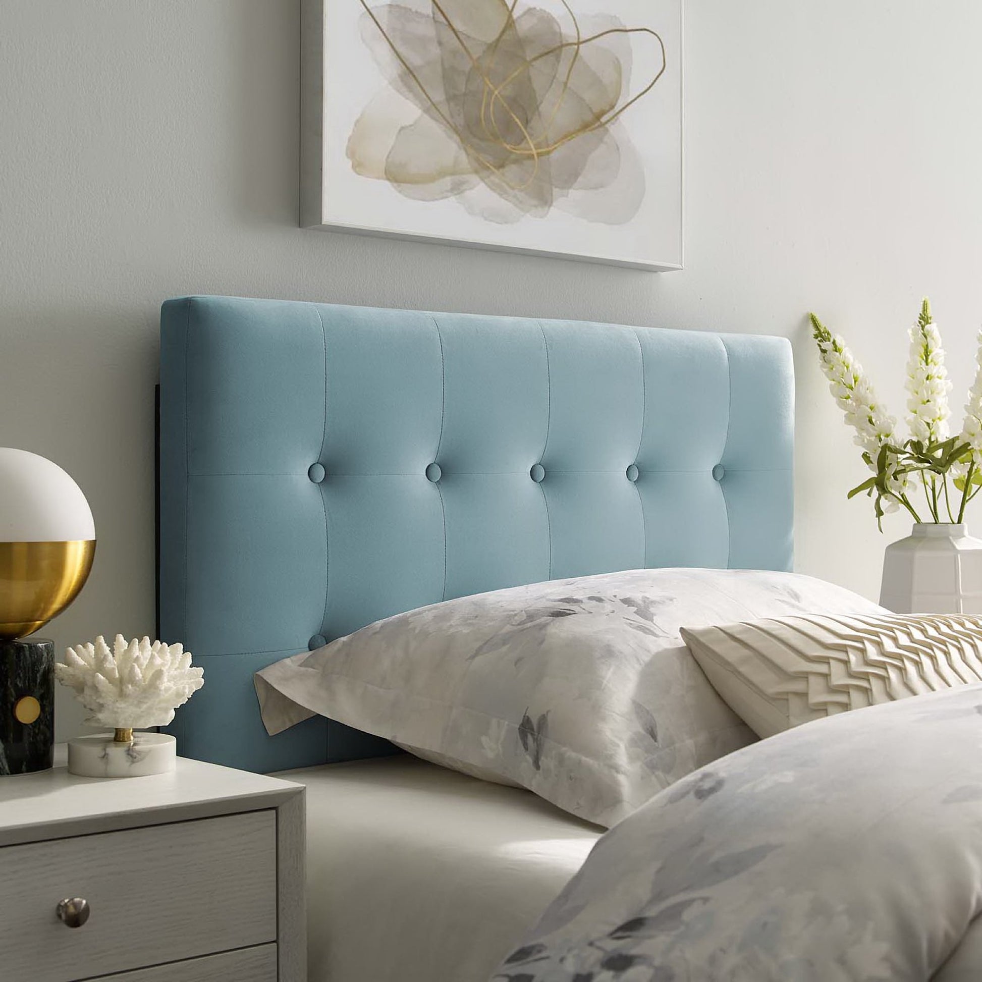 Emily Biscuit Tufted Performance Velvet Twin Headboard by Modway - Best Buy Furniture