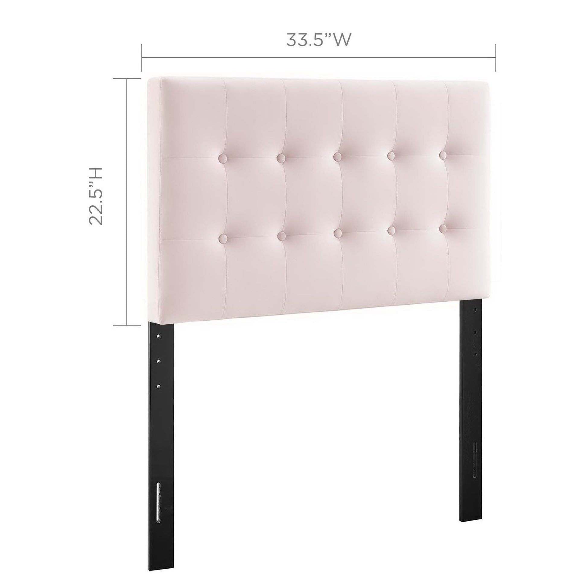 Emily Biscuit Tufted Performance Velvet Twin Headboard by Modway - Best Buy Furniture