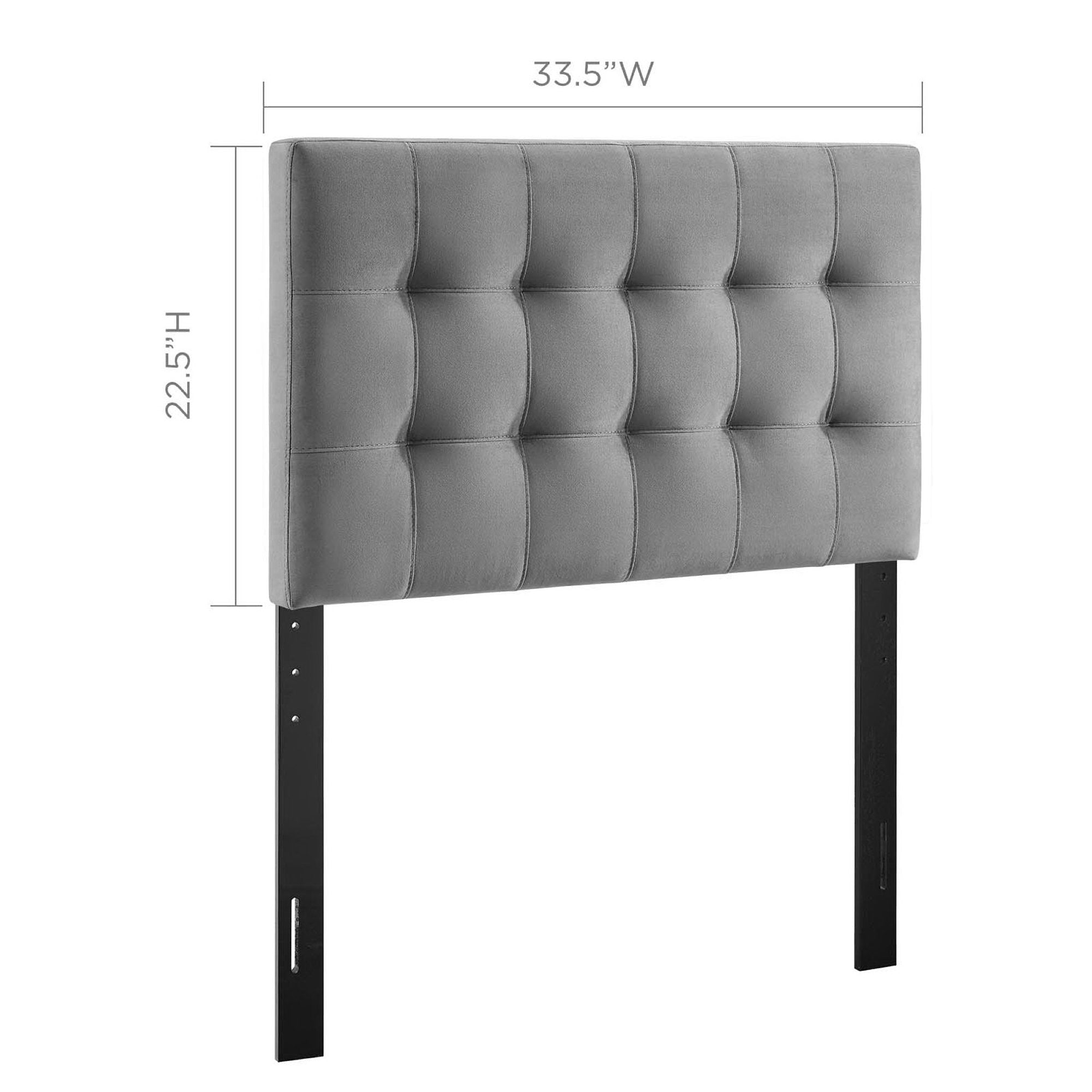 Lily Biscuit Tufted Performance Velvet Twin Headboard by Modway - Best Buy Furniture