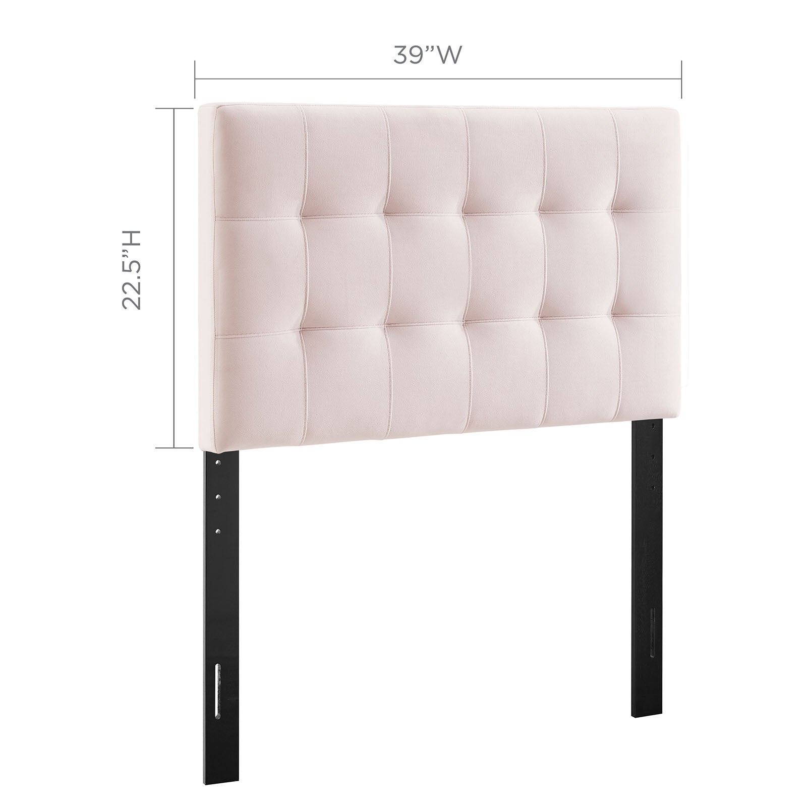 Lily Biscuit Tufted Performance Velvet Twin Headboard by Modway - Best Buy Furniture