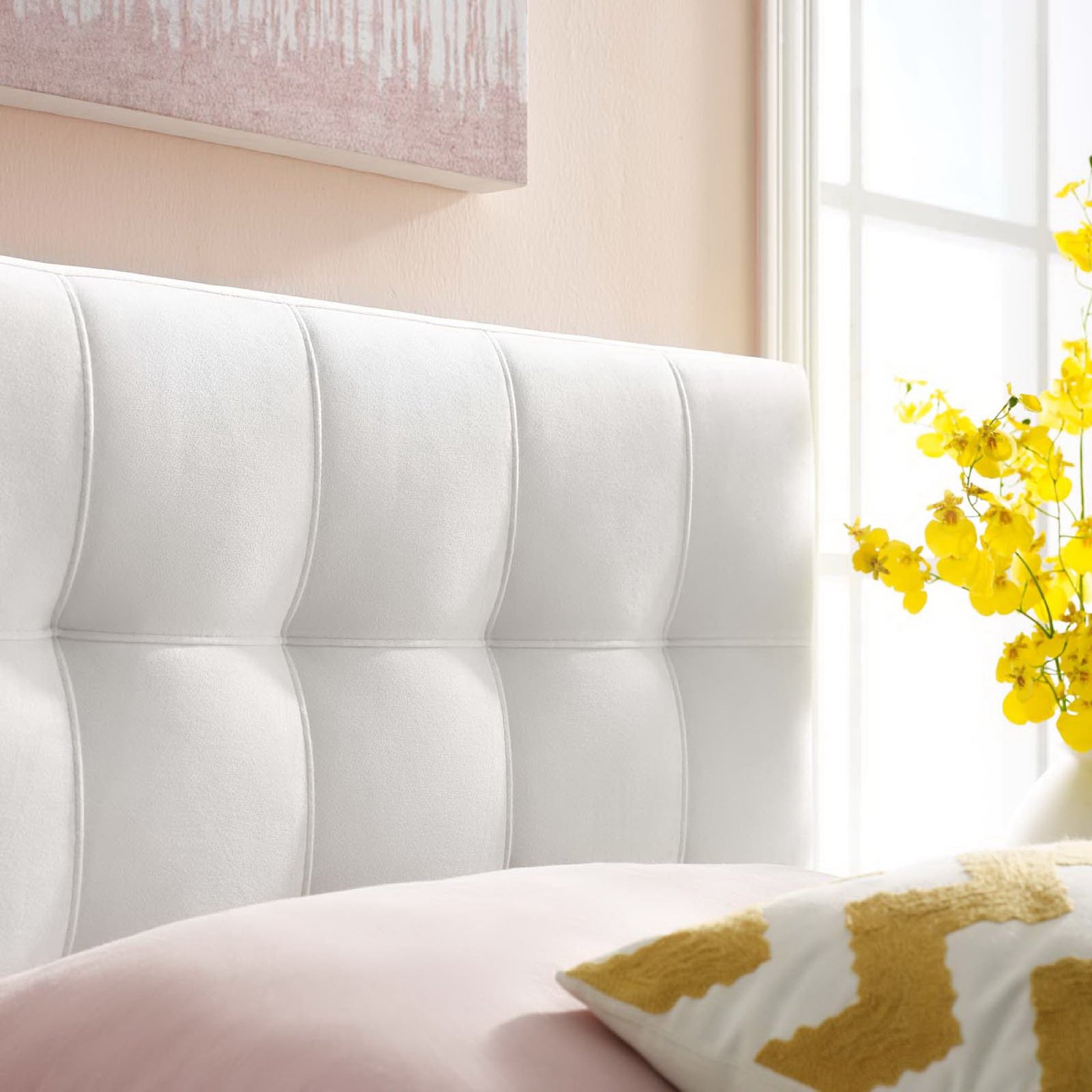 Lily Biscuit Tufted Performance Velvet Twin Headboard by Modway - Best Buy Furniture
