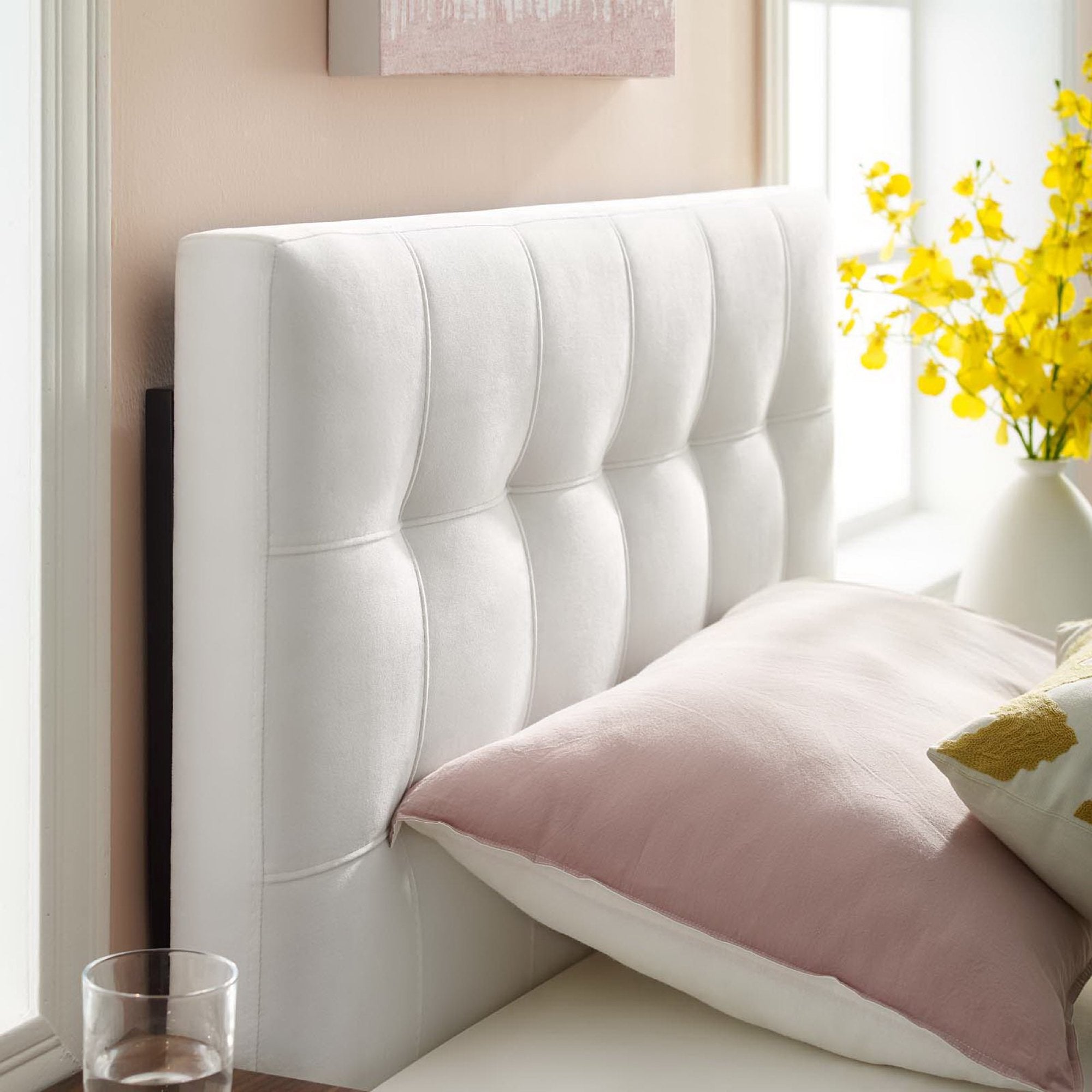 Lily Biscuit Tufted Performance Velvet Twin Headboard by Modway - Best Buy Furniture