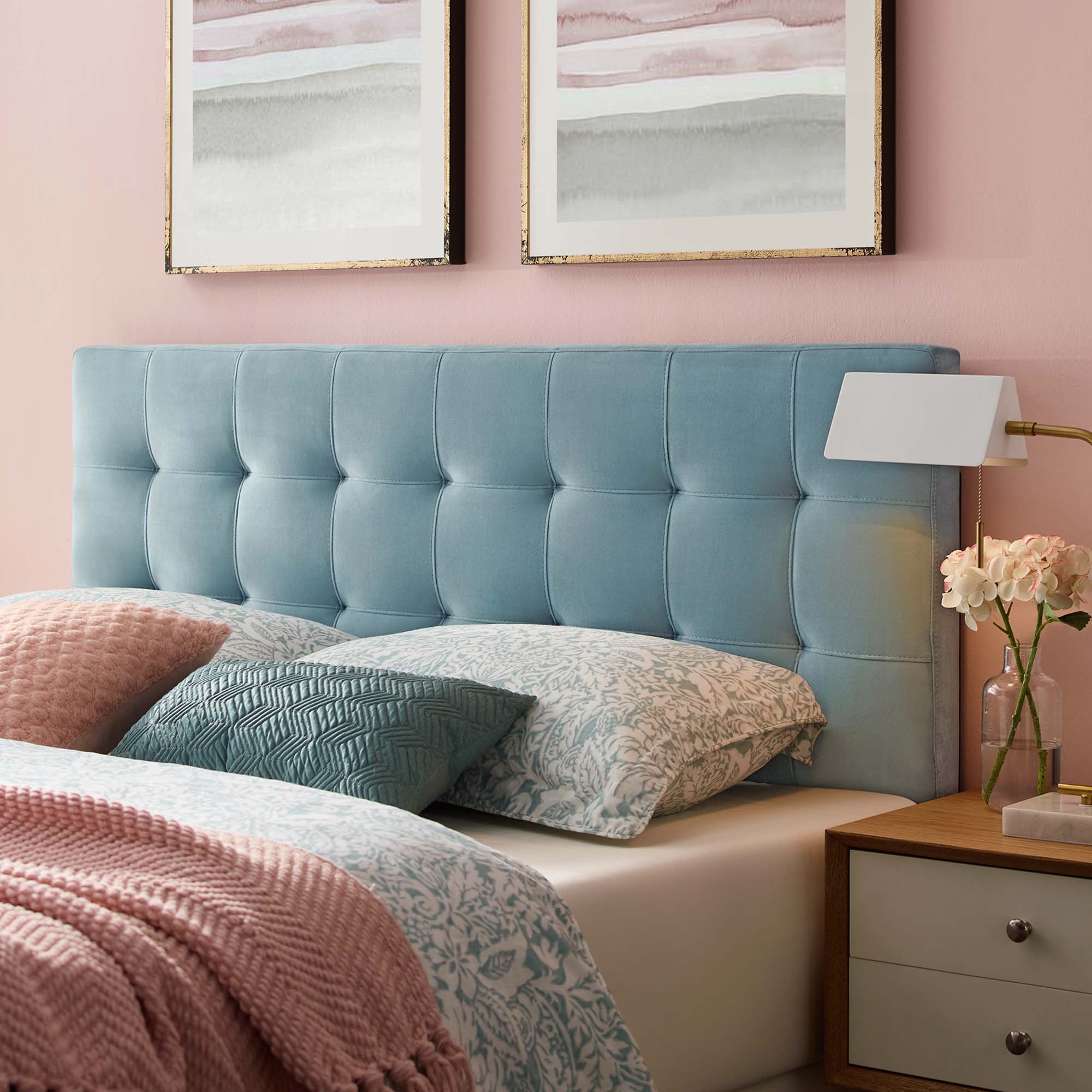 Lily Biscuit Tufted Performance Velvet Queen Headboard by Modway - Best Buy Furniture