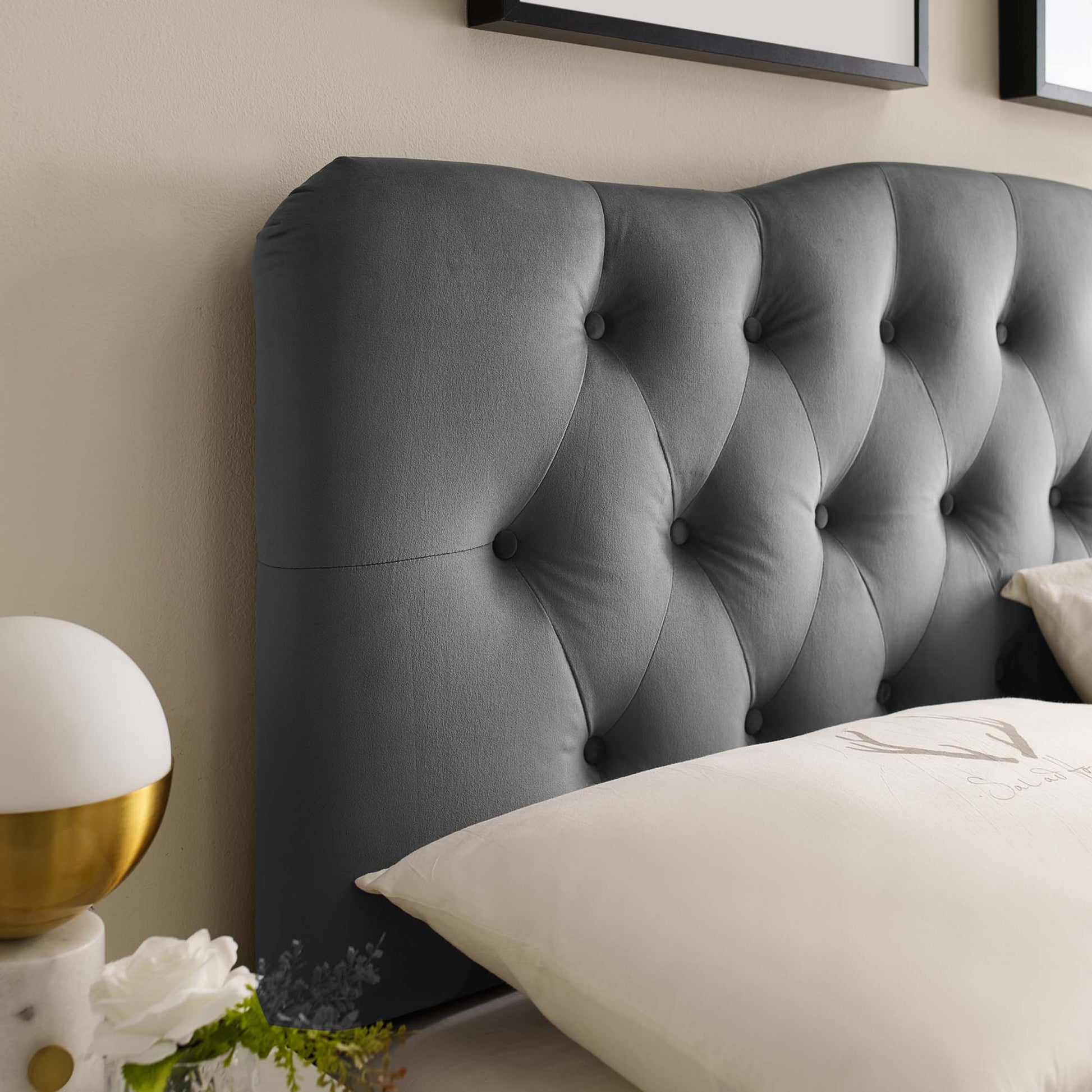 Annabel Diamond Tufted Performance Velvet Queen Headboard by Modway - Best Buy Furniture