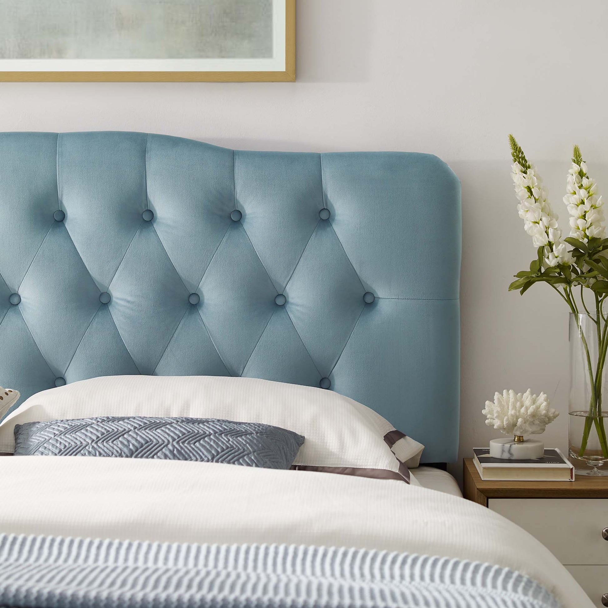 Annabel Diamond Tufted Performance Velvet Queen Headboard by Modway - Best Buy Furniture