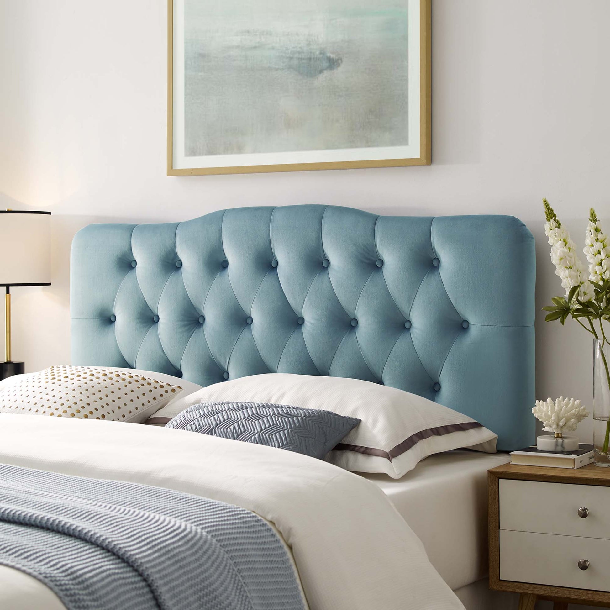 Annabel Diamond Tufted Performance Velvet Queen Headboard by Modway - Best Buy Furniture