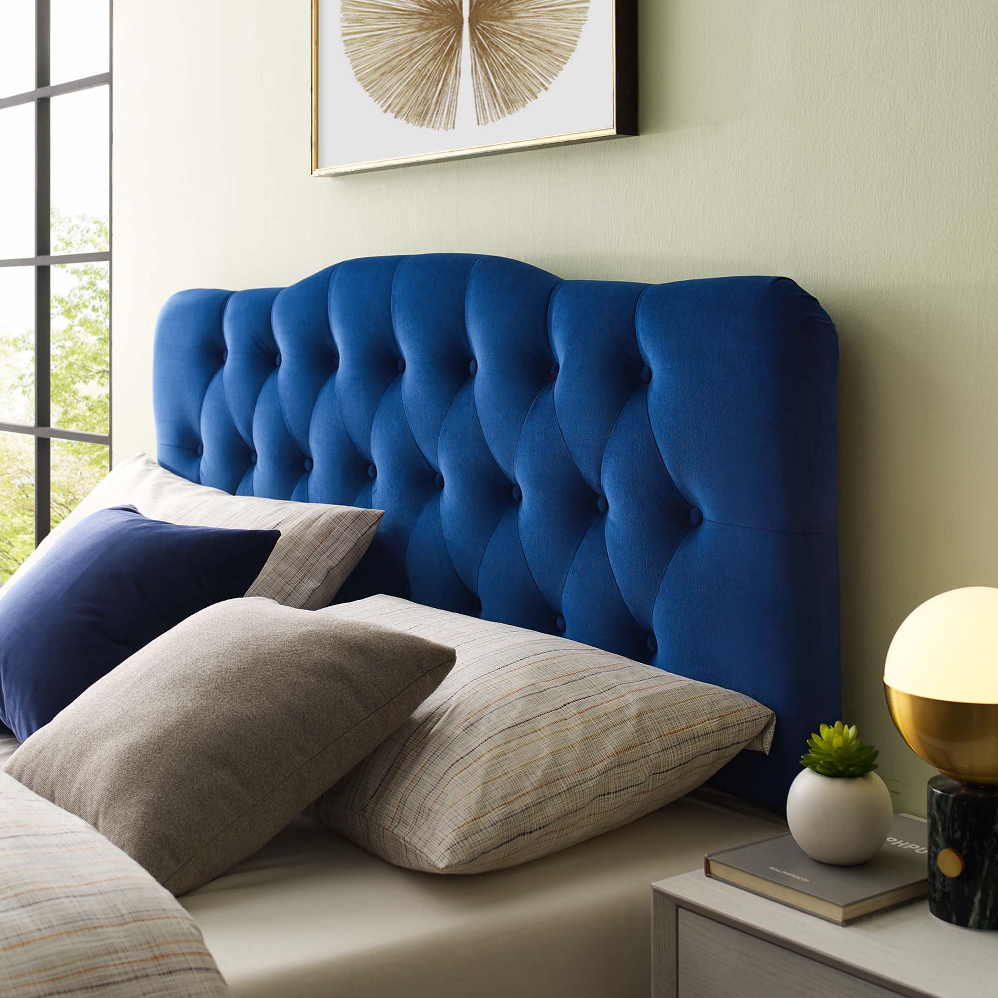 Annabel Diamond Tufted Performance Velvet Queen Headboard by Modway - Best Buy Furniture