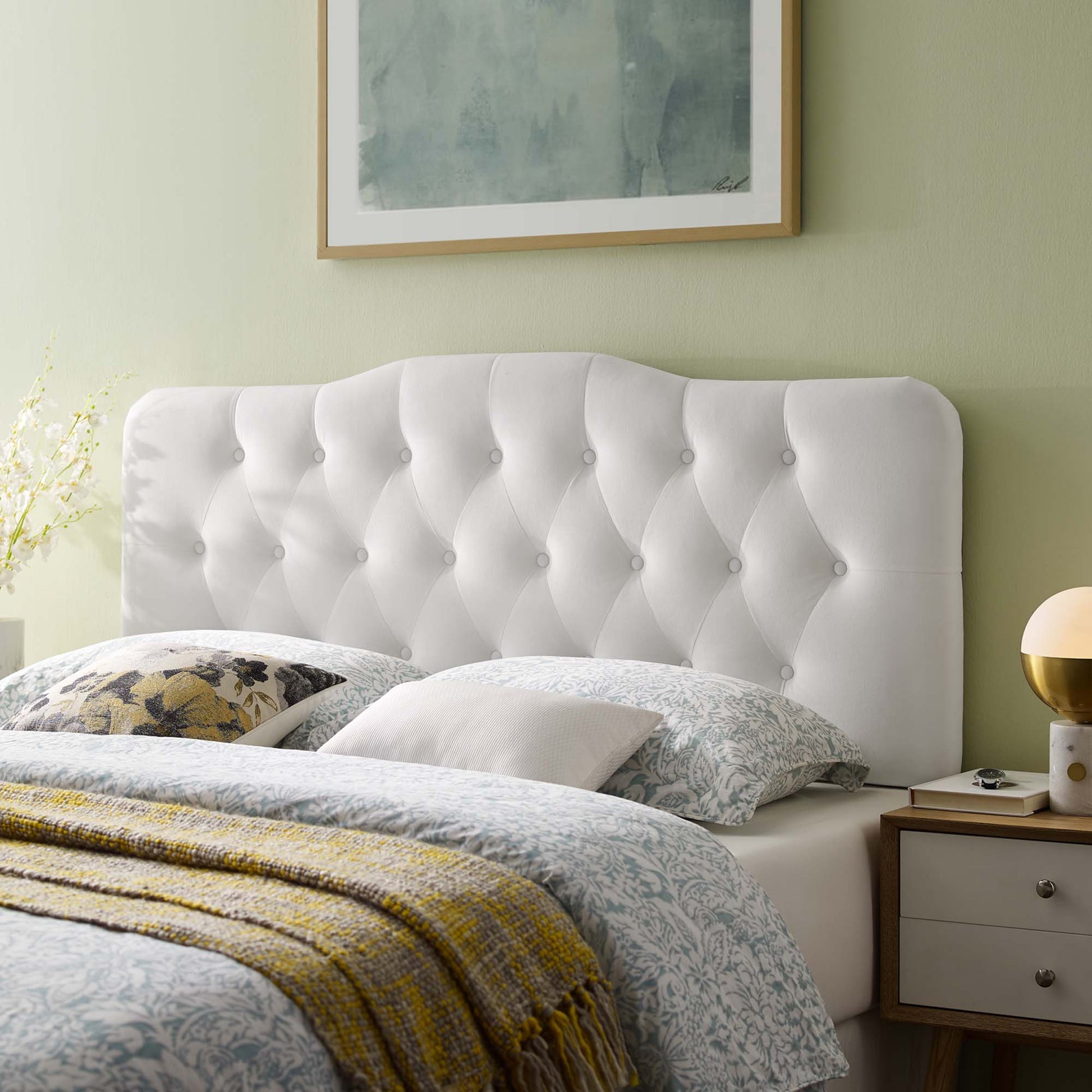 Annabel Diamond Tufted Performance Velvet Queen Headboard by Modway - Best Buy Furniture