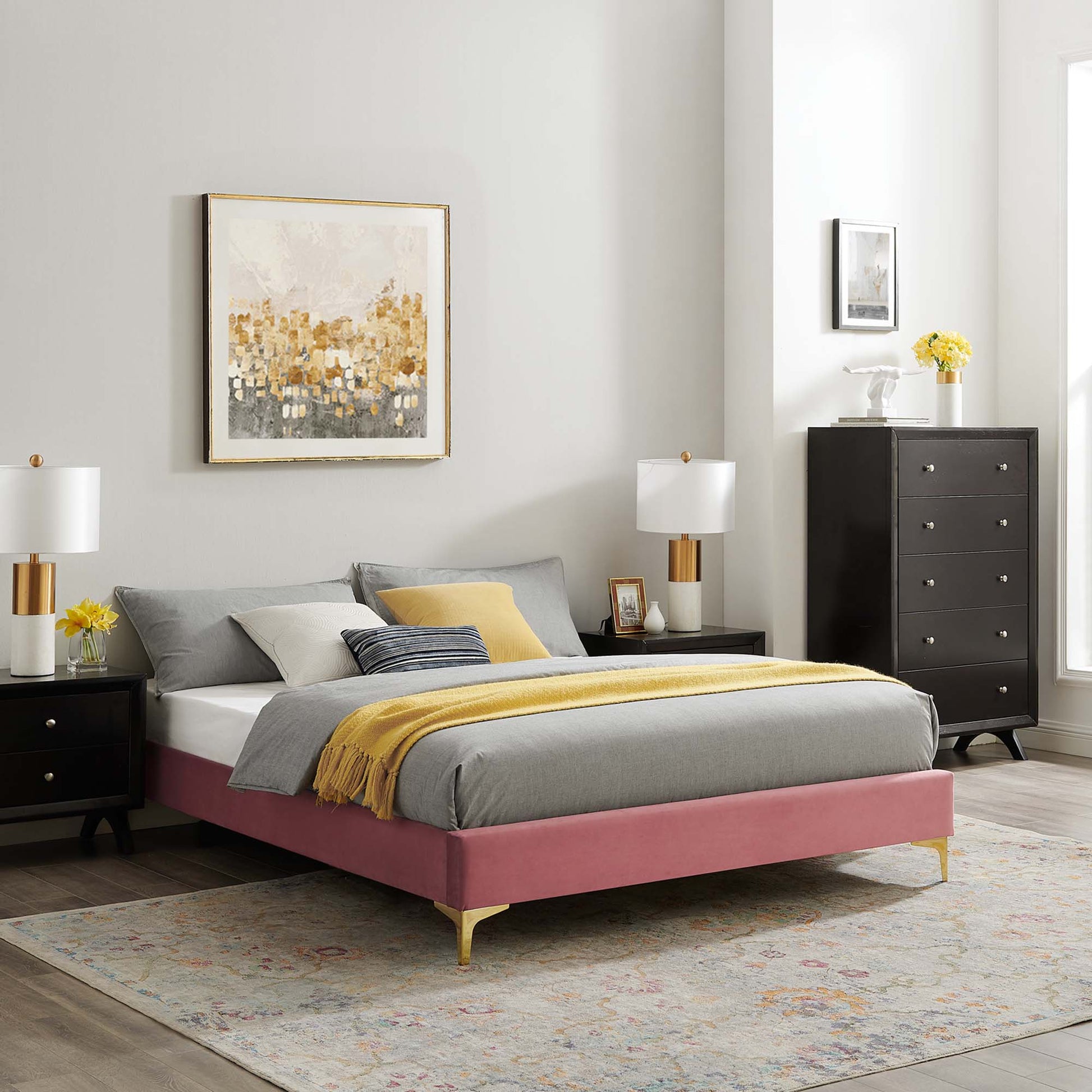Sutton Performance Velvet Full Bed Frame by Modway - Best Buy Furniture
