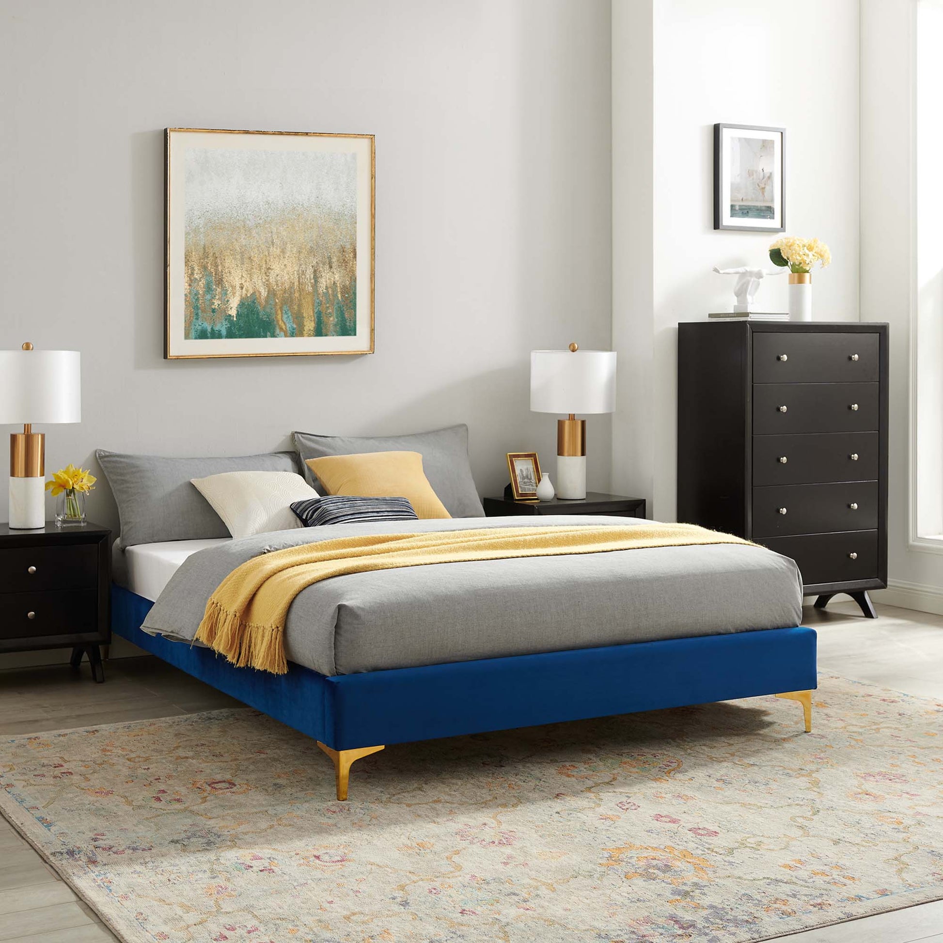 Sutton Performance Velvet Full Bed Frame by Modway - Best Buy Furniture