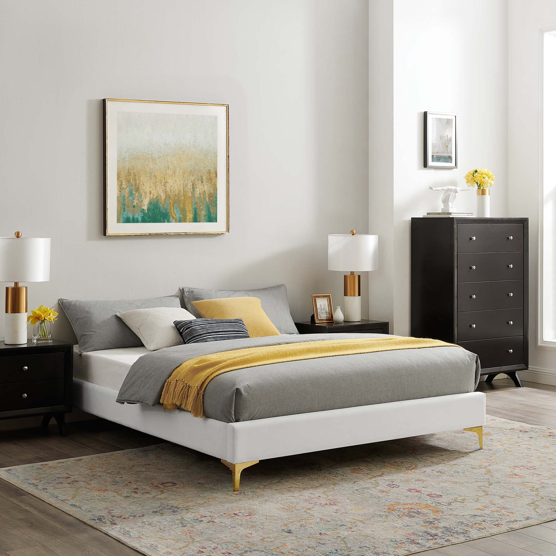 Sutton Performance Velvet Full Bed Frame by Modway - Best Buy Furniture