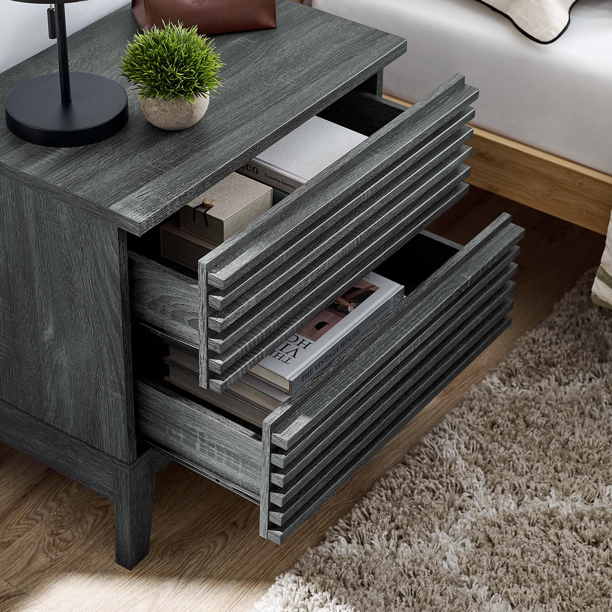 Render Two-Drawer Nightstand - Best Buy Furniture
