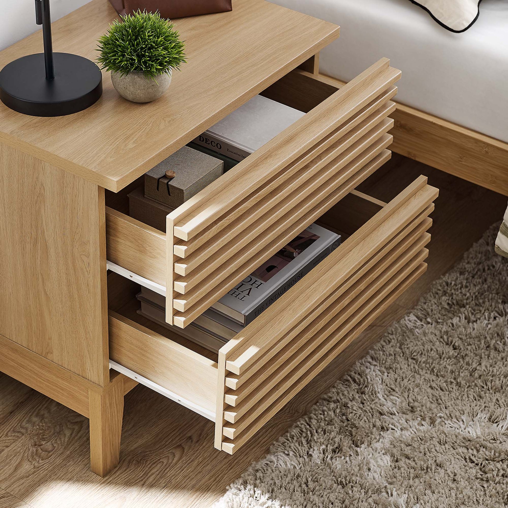 Render Two-Drawer Nightstand - Best Buy Furniture