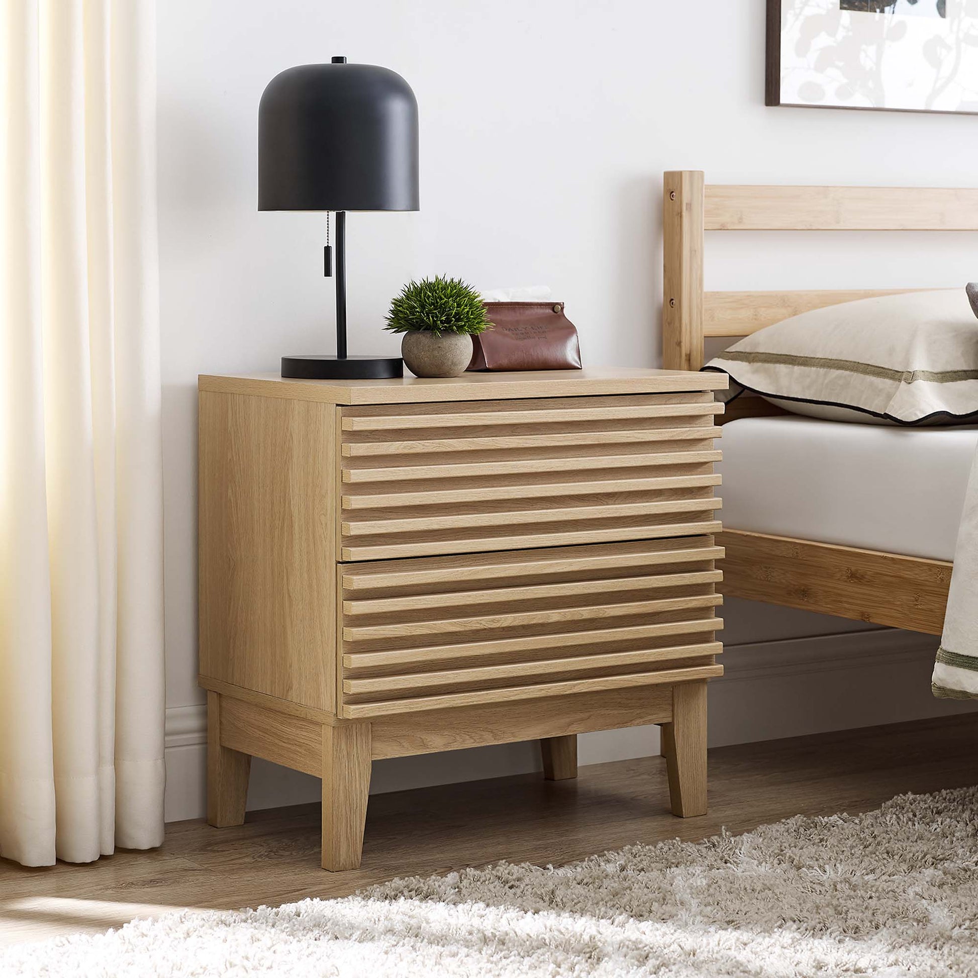 Render Two-Drawer Nightstand - Best Buy Furniture