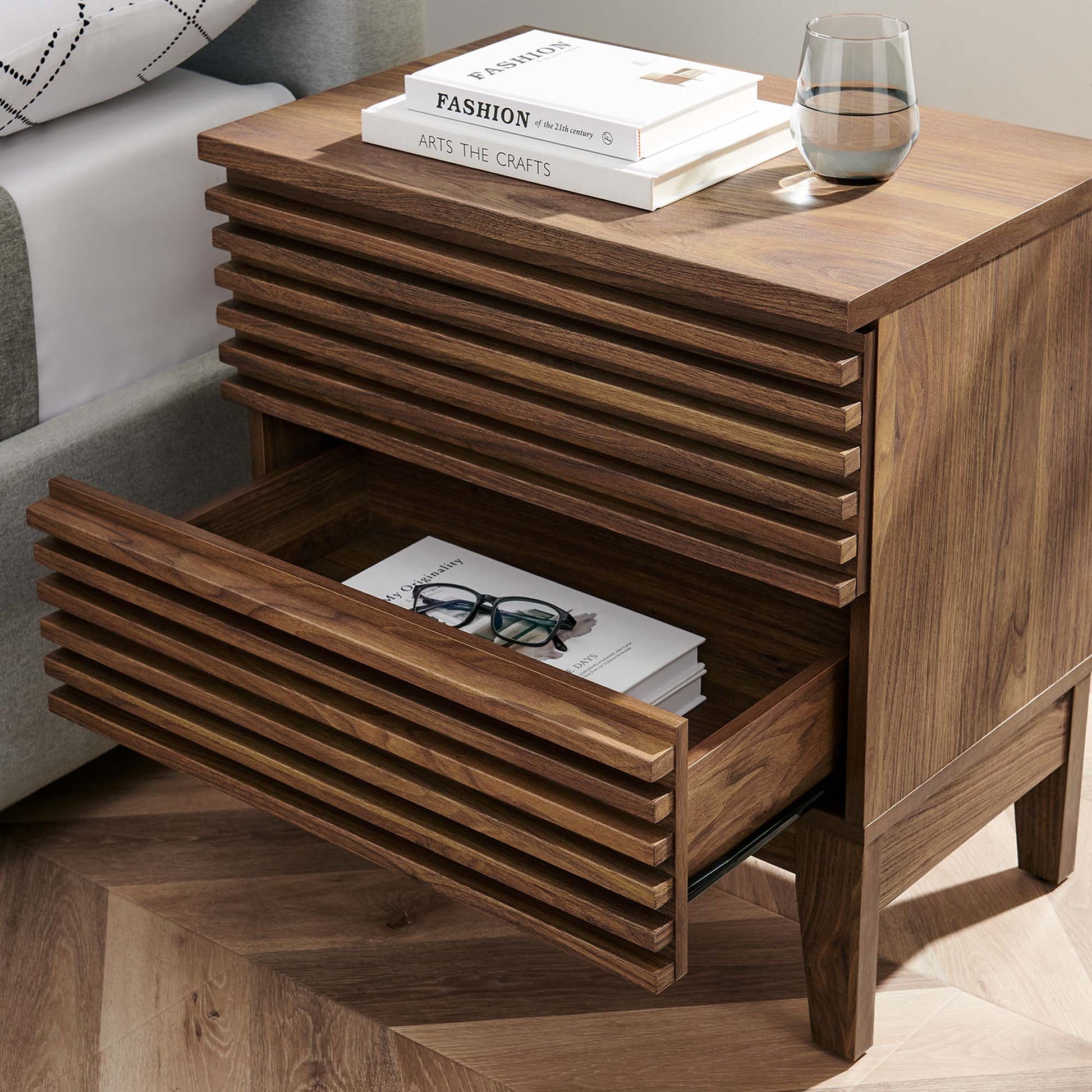 Render Two-Drawer Nightstand - Best Buy Furniture