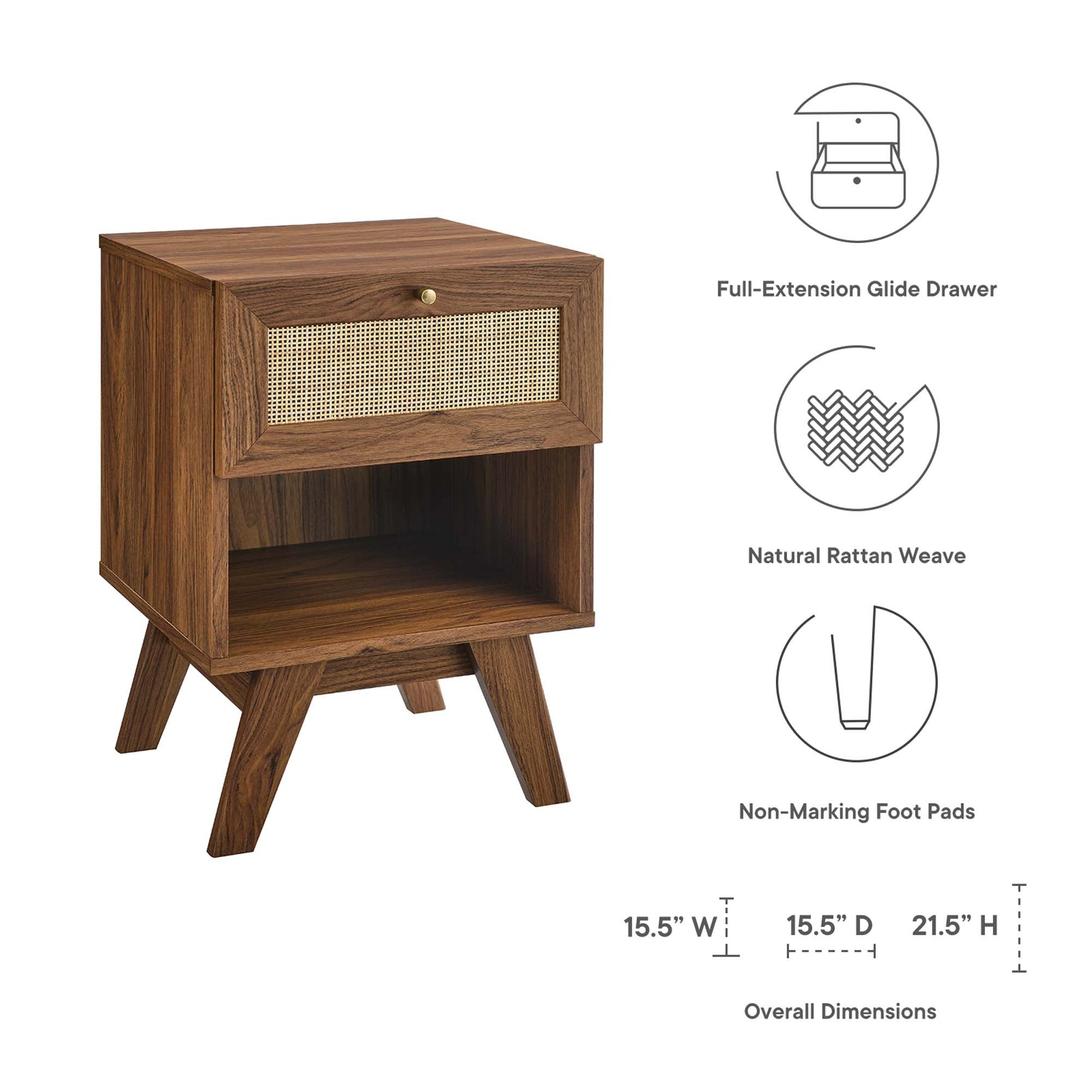 Soma 1-Drawer Nightstand - Best Buy Furniture