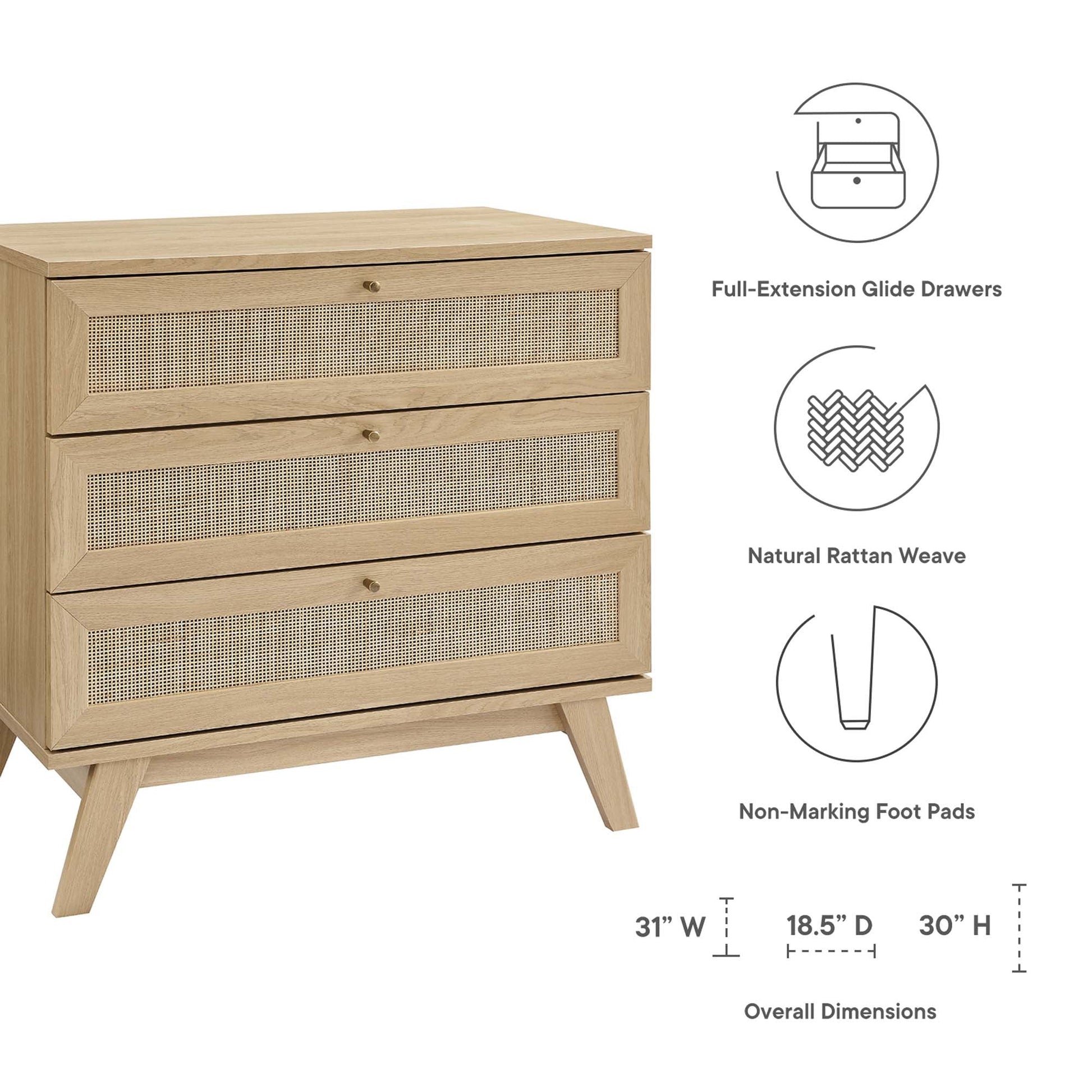 Soma 3-Drawer Dresser - Best Buy Furniture