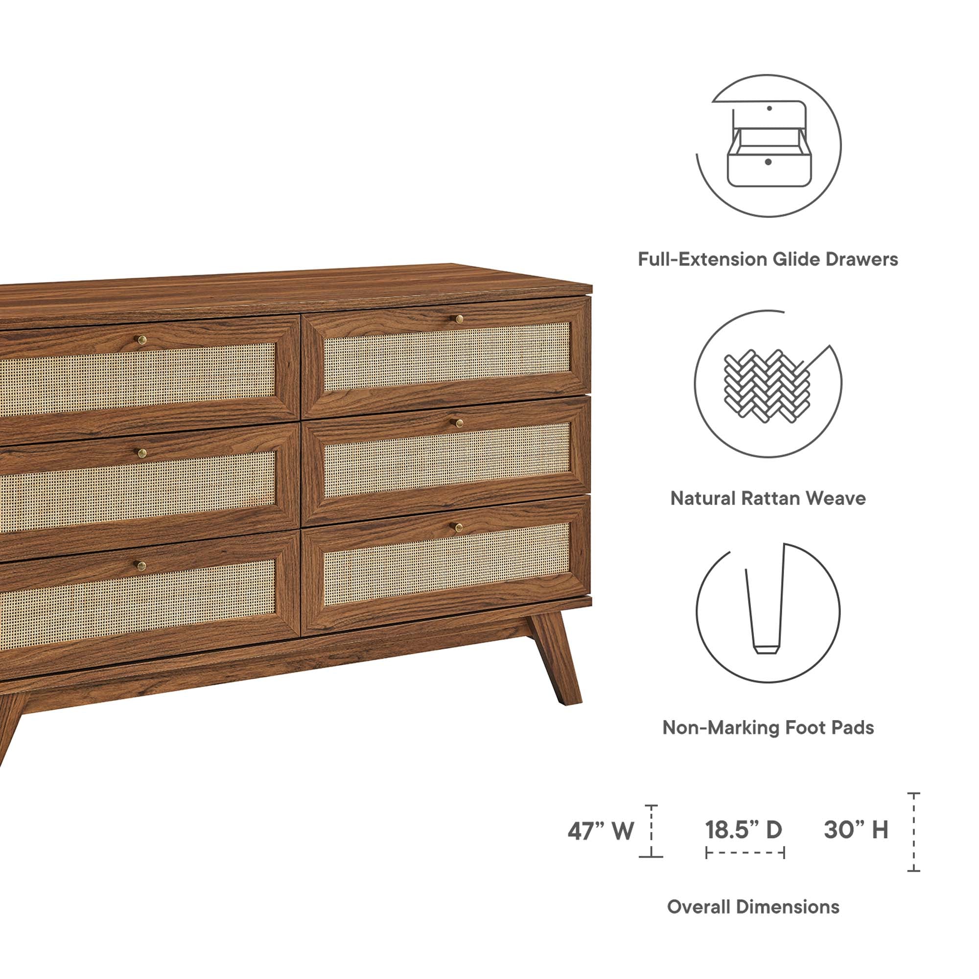 Soma 6-Drawer Dresser - Best Buy Furniture