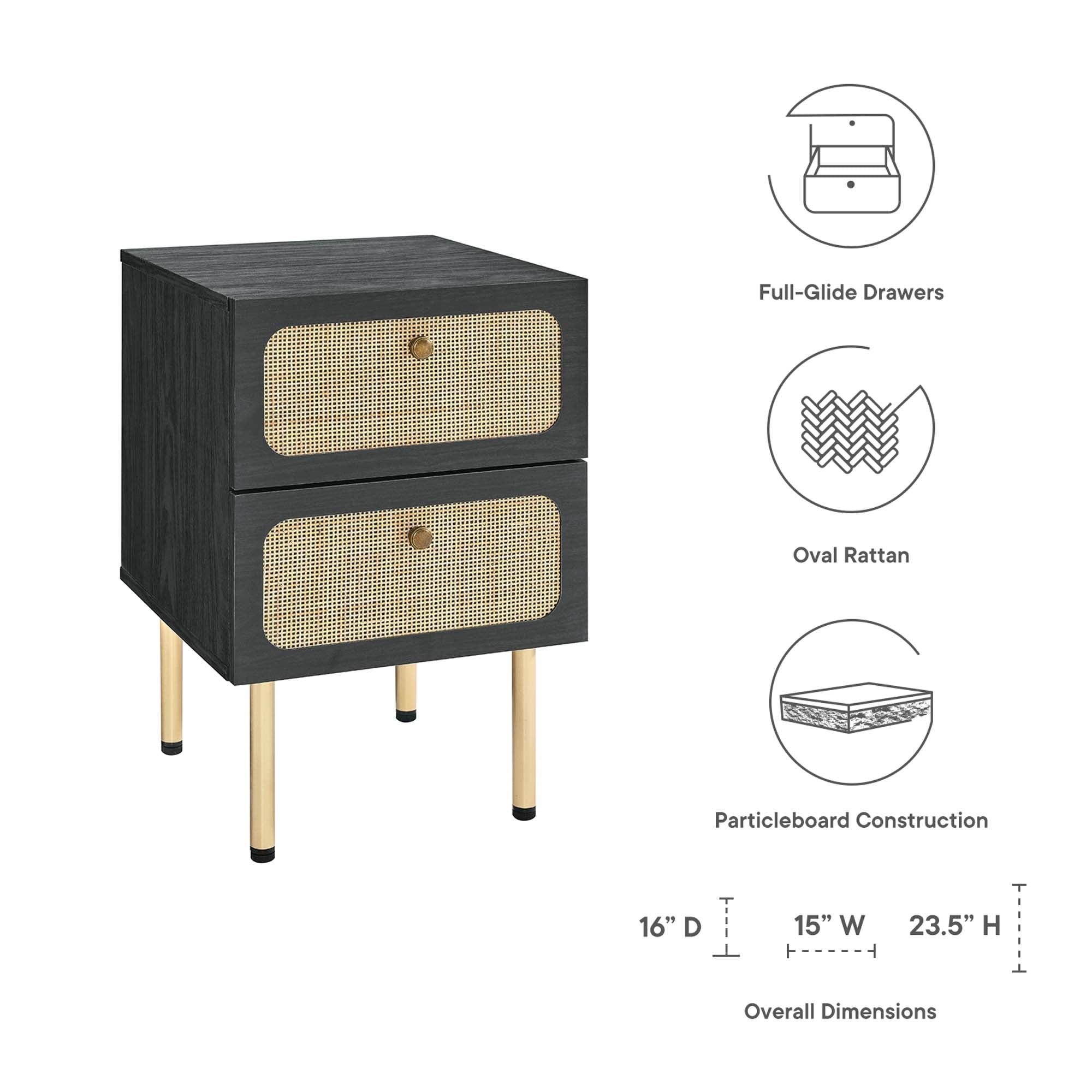 Chaucer 2-Drawer Nightstand - Best Buy Furniture